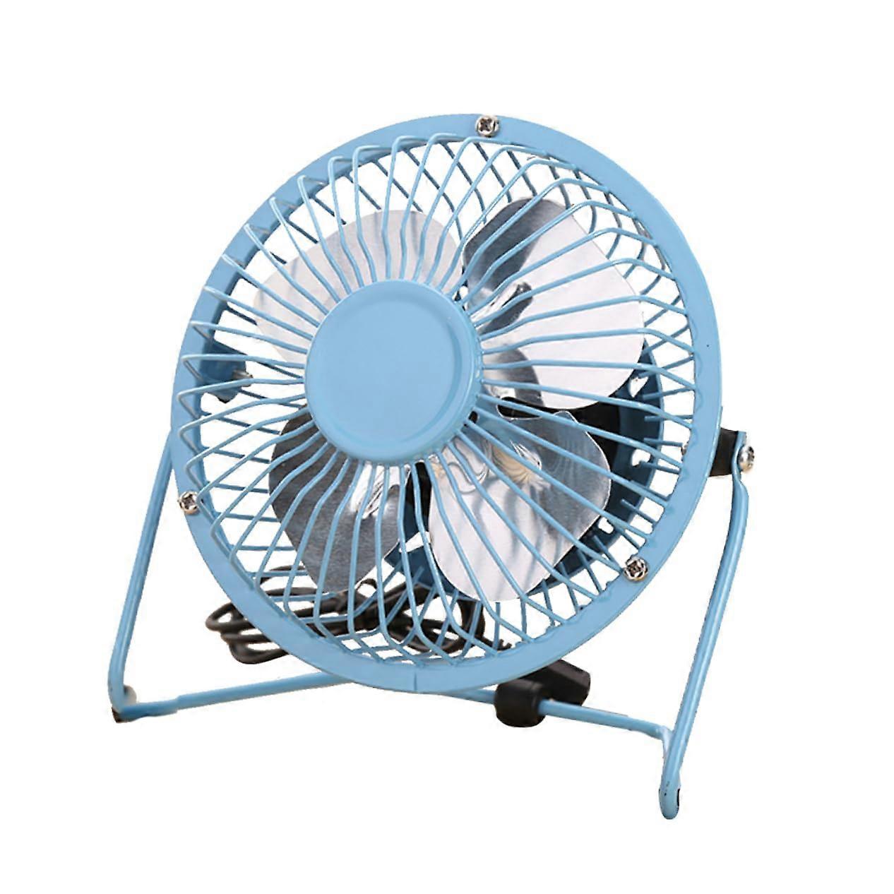 4'' Mini Table Fan Portable Cooling Fan for Dorm or Office with Aluminum Blades, Metal Mesh Cover, Sturdy Stand, Rubber Feet