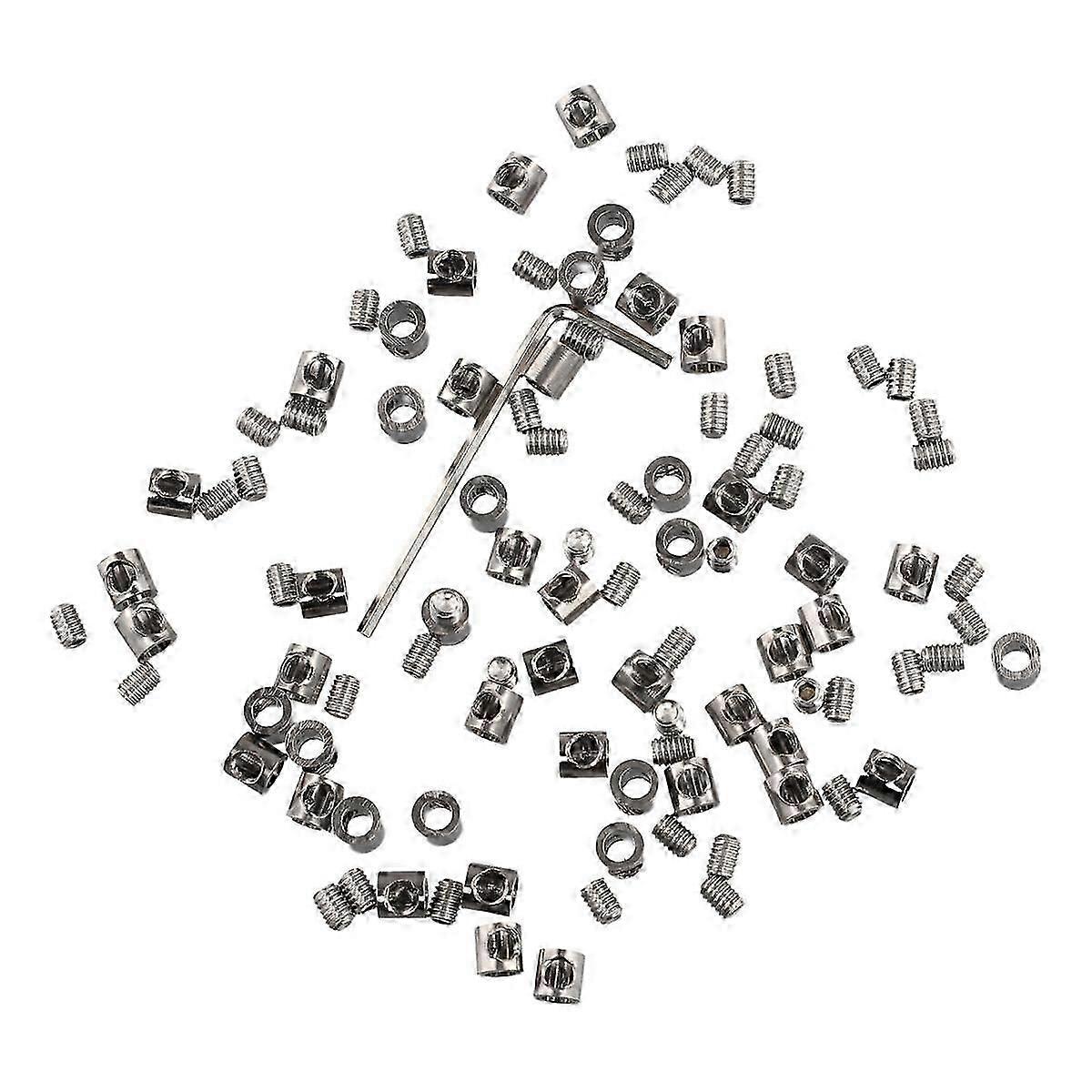 50 قطعة 3 مللي متر سلك حبل المشبك للكابل قفل كليب قابل للتعديل برغي النحاس المعادن لاعبا اساسيا حبال تثبيت الملحقات