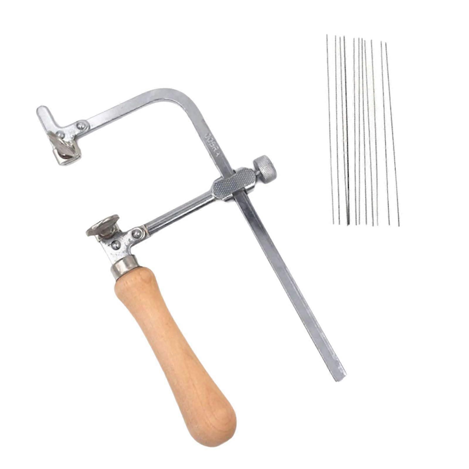 Jewelry Making Wire Sawed Set with Sturdy Steel Blades and Comfortable Wood Handle for Crafting and Intricate Cutting