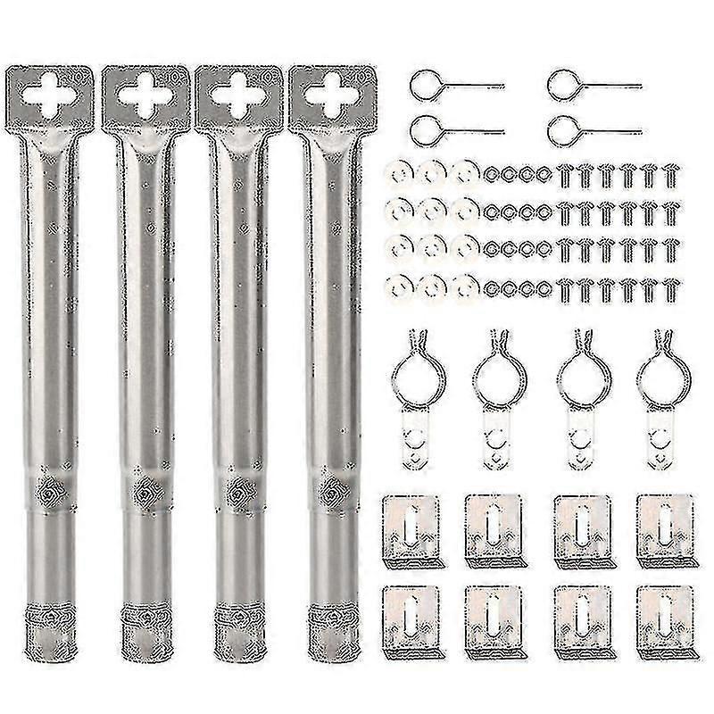 4pcs universale regolabile in acciaio inossidabile barbecue gas grill sostituzione tubo dritto barbecue acc
