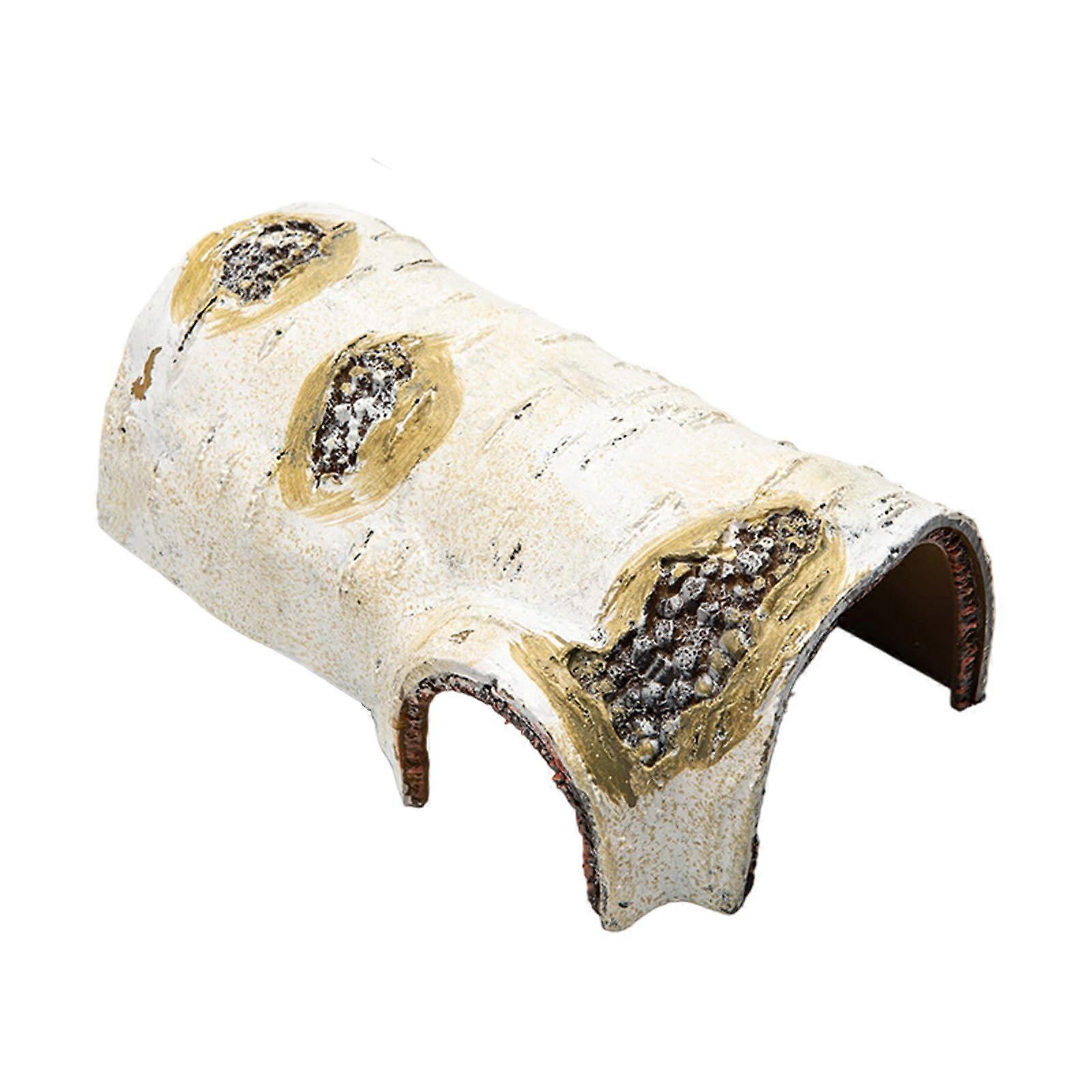 Resin Reptile Hideout, Bark Wood Texture, Multiple Entrances, Hide for Snakes, Geckos  Tortoises