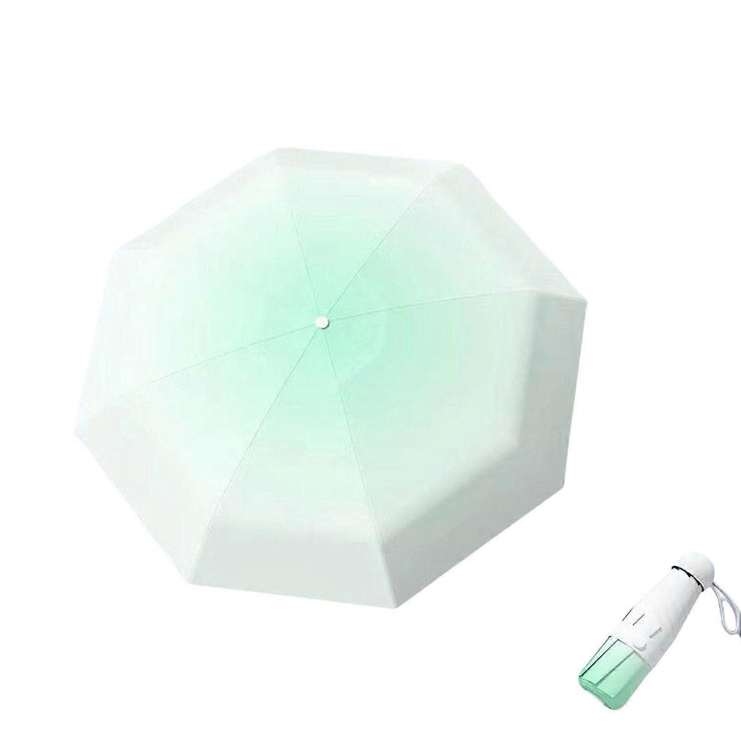 small umbrella with color gradient, stylish design, foldable and portable option