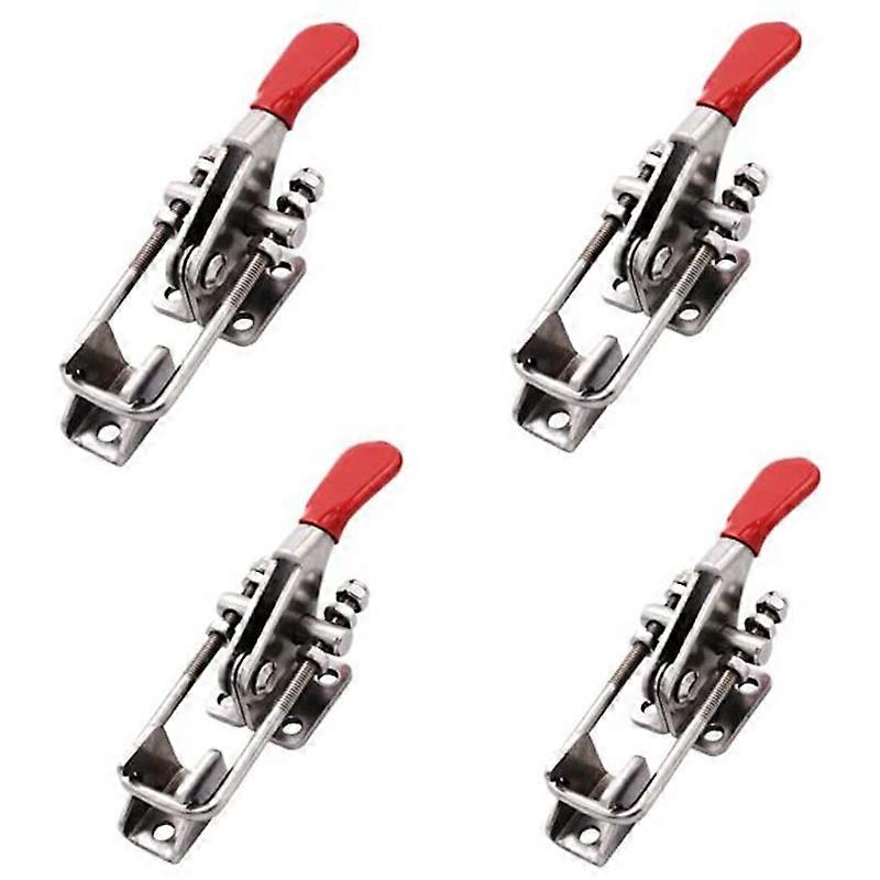 304 Stainless Steel Adjustable Pull Locking Bolts Clamps Toggle(4PCS)