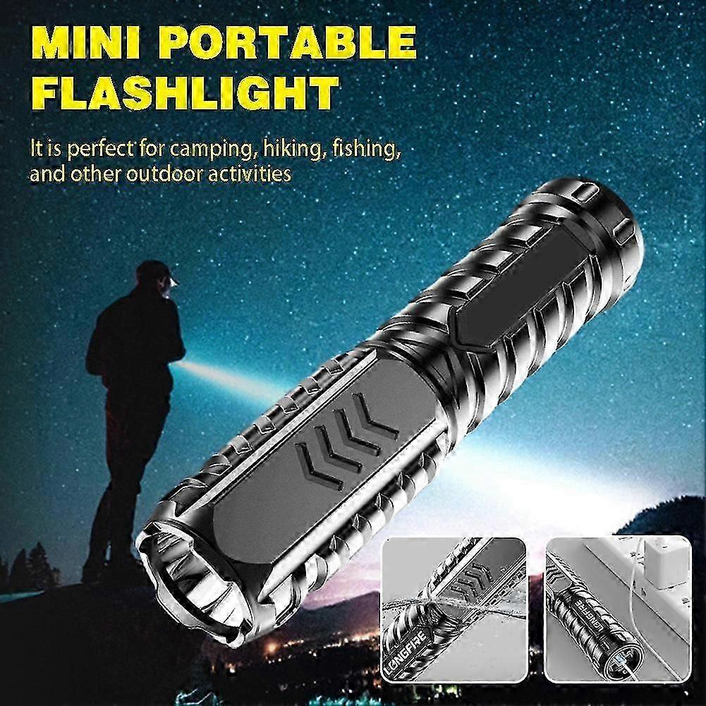 Mini LED Portable Flashlight & Charging Cable Portable Strong Light Flashlights