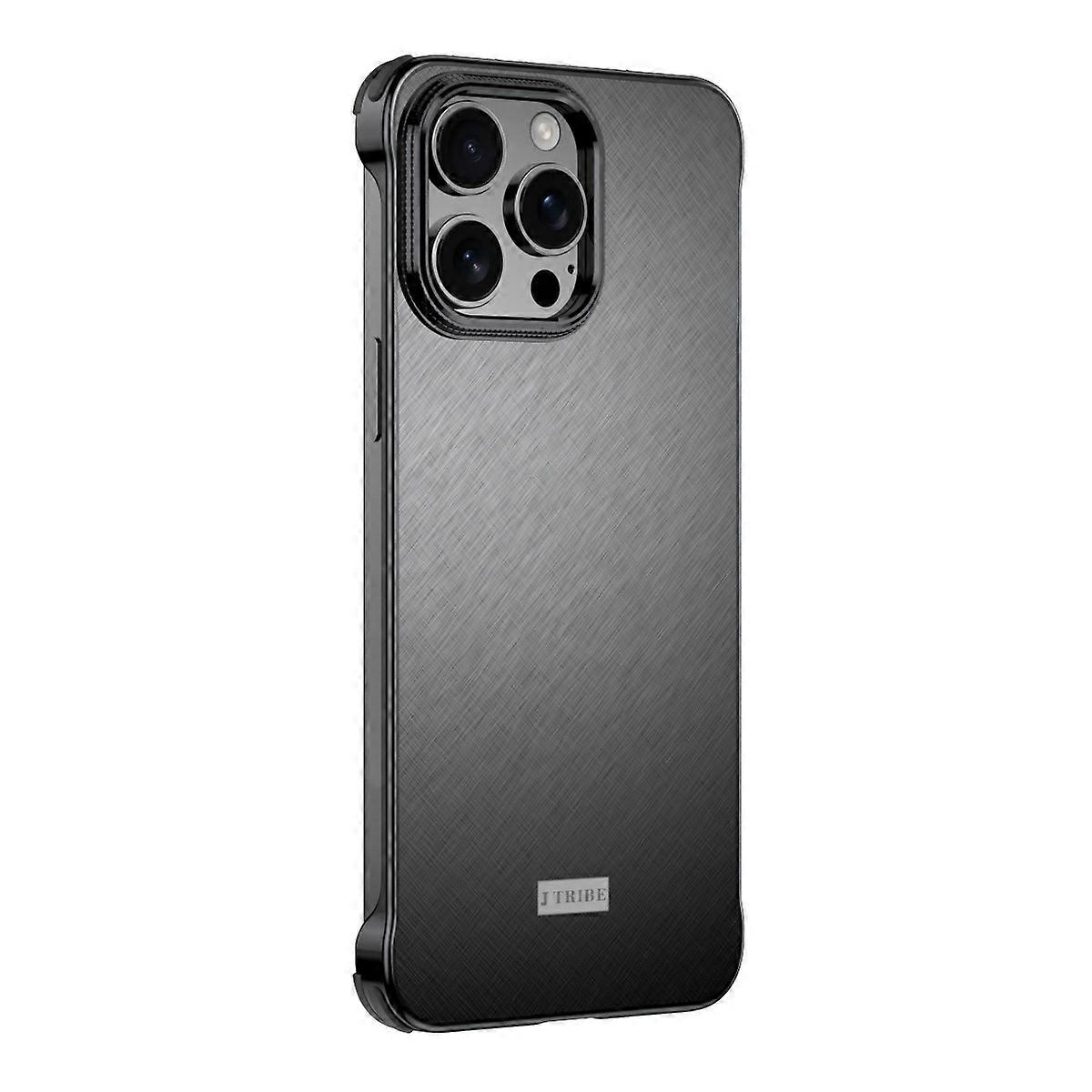 For iPhone 15 Pro Max Case PC+Silicone+Alloy Matte Phone Cover