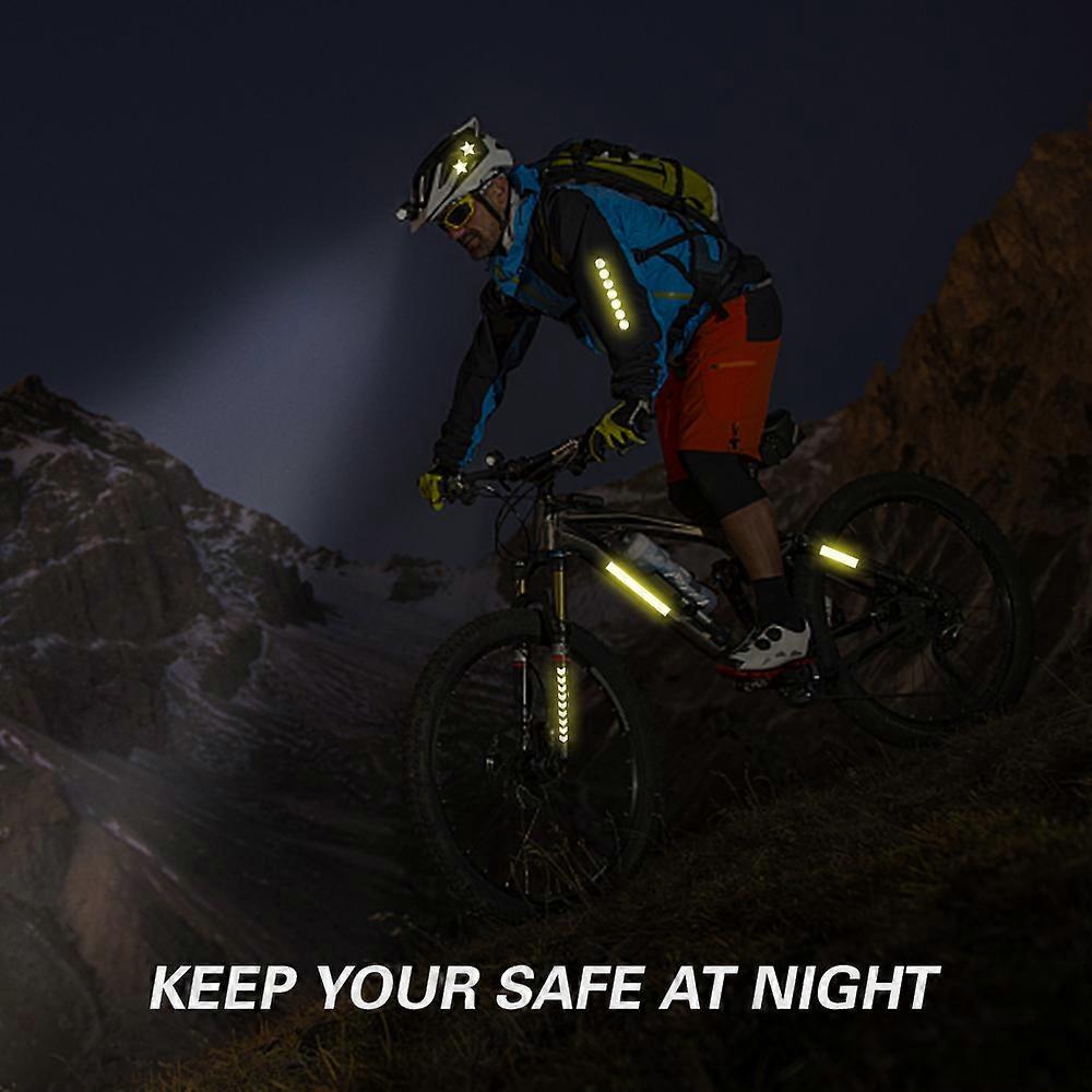 42pcs Reflective Stickers Safety Warning Strips Waterproof Night Visibility Stickers for MTB Scooter Helmet Car Motorcycle Strollers Wheelchairs