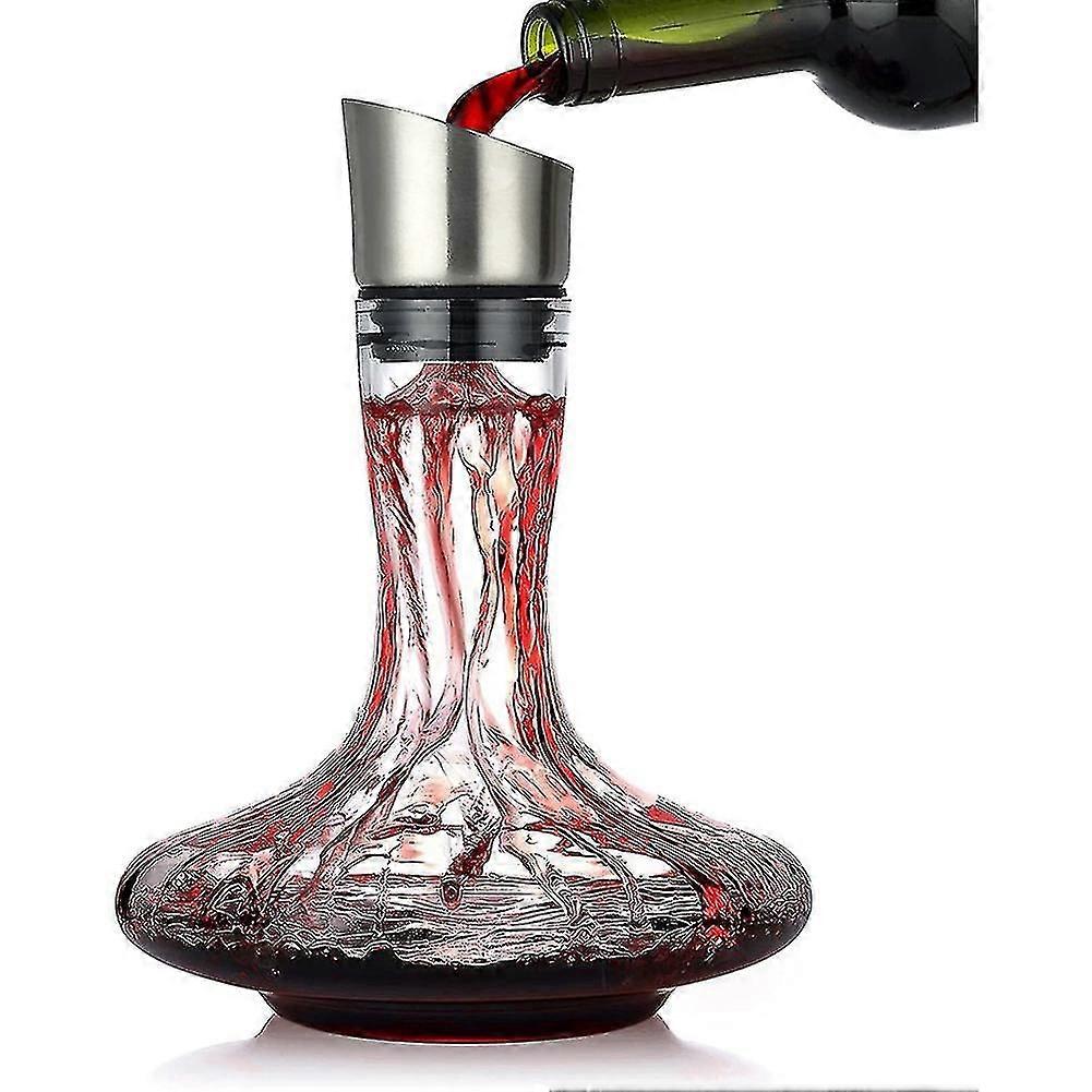 Wine Decanter With Built-in Aerator Pourer & Filter, Wine Carafe Red Wine Decanter, Wine Aerator, W-CHENG DU