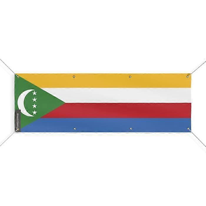 Comoros Flag Banner 8 Grommets 60x180 cm