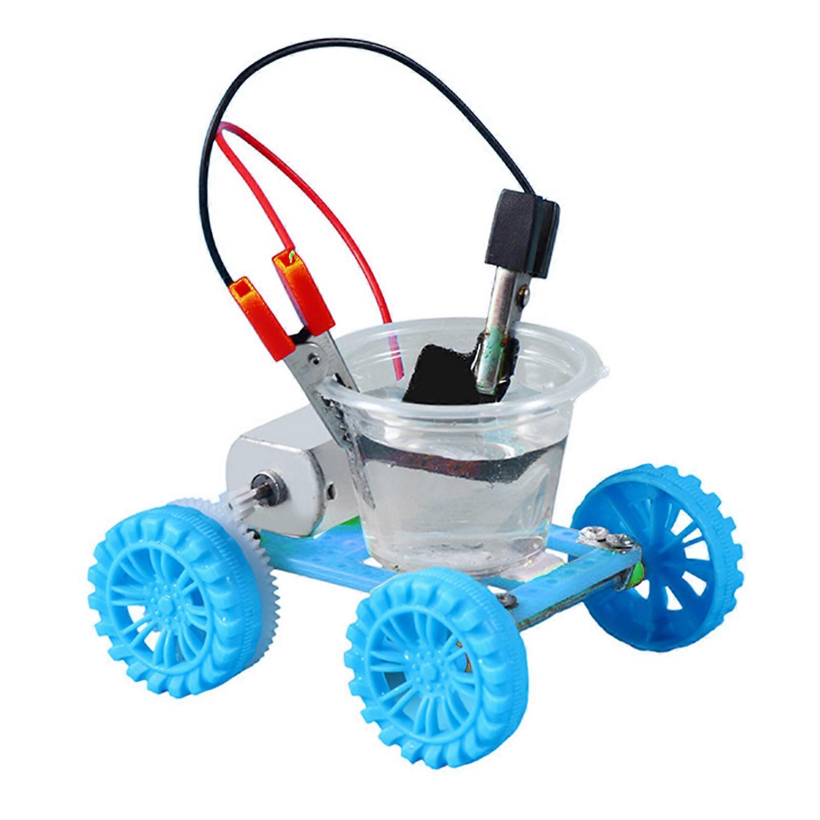 Saltwater Power Generation Vehicle Model Hands on Assembly Toy Saltwater Powered Car Science Experiment Set for Kid 7 +