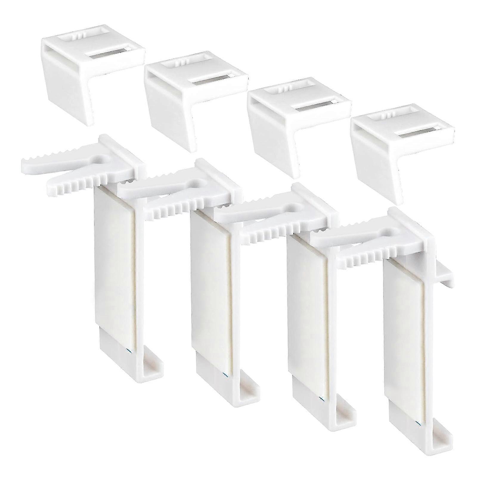 Set of 4 Universal Roller Blind Mounting Brackets Easy to Use No Drilling Plastic Clamp Holder Clamp Support Bracket