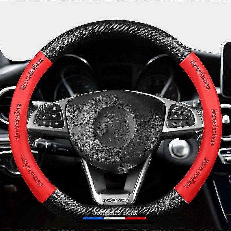 Bil Rattkåpa Anti-Slip Läder Kolfiber För AMG A / B / C / E / GLA / CLA / GLC / GLK / GLE