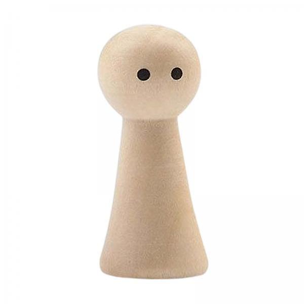 Set of 3 Unpainted Wooden Peg Dolls for DIY Crafts And Decor