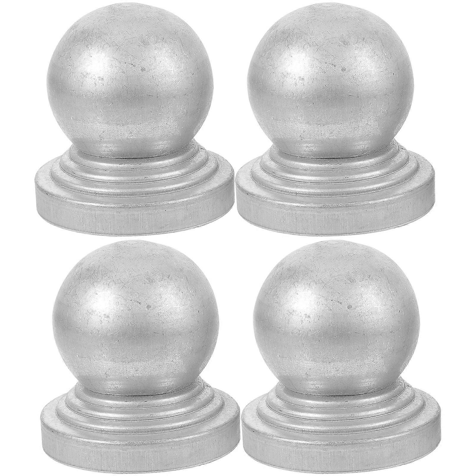 Fence Post End Caps, Decorative Post Caps, Fence Post Adapters, Post Covers For Veranda, Silver