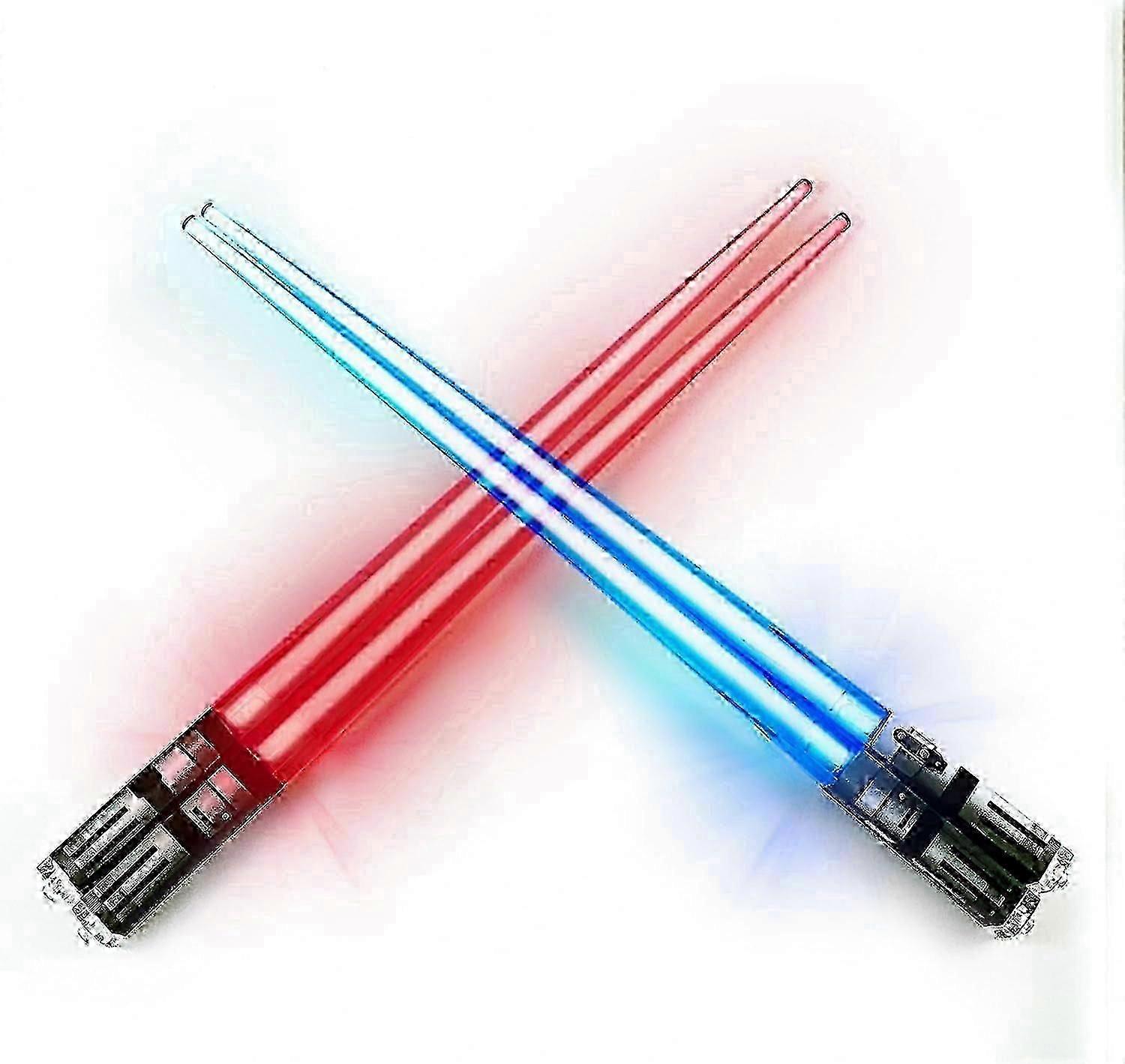 Sabre laser Led Light Up Chopsticks (2 paires, rouge et bleu)