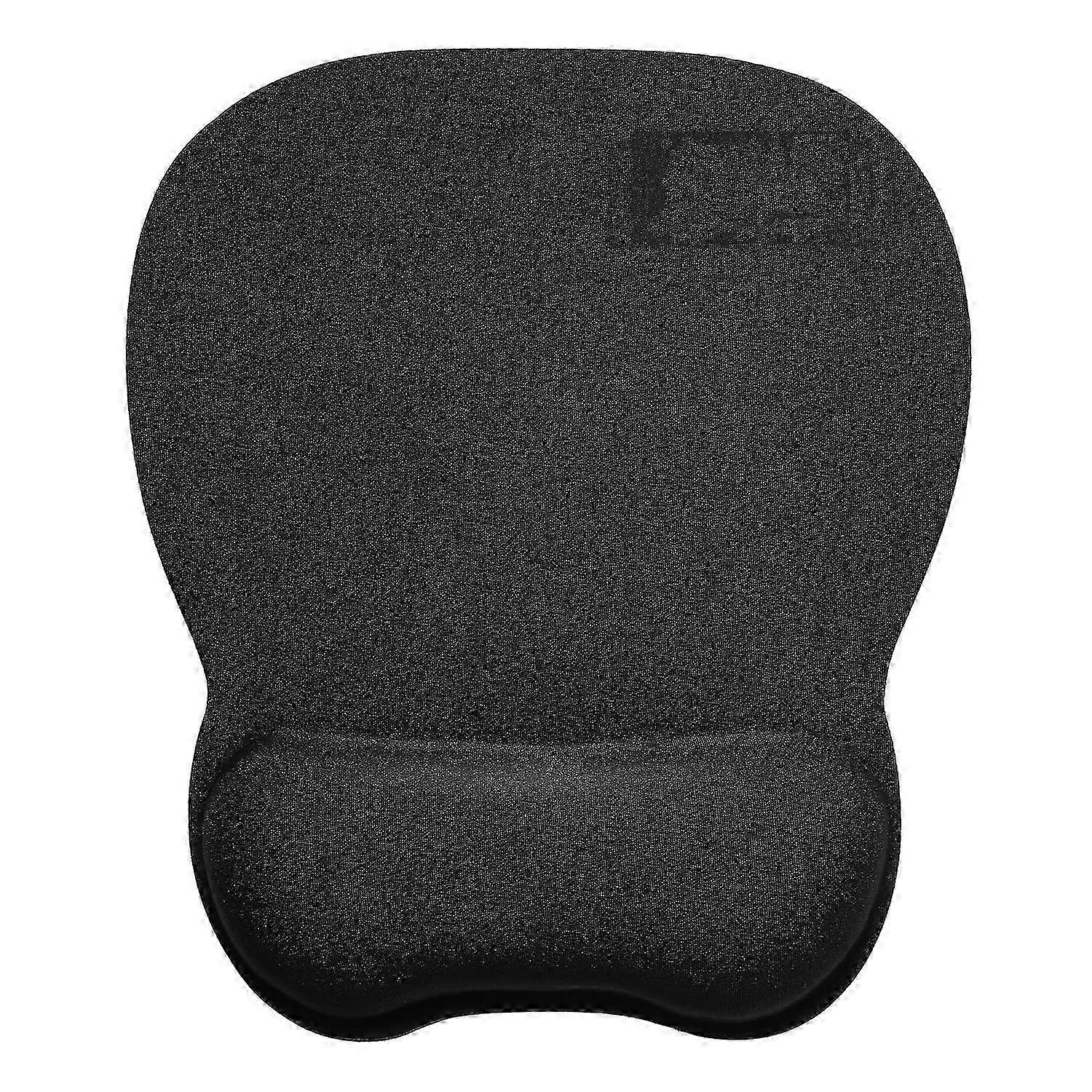 Memory Foam Mouse Pad with Wrist Support, Non-Slip Rubber Base, 4mm Thick, Black