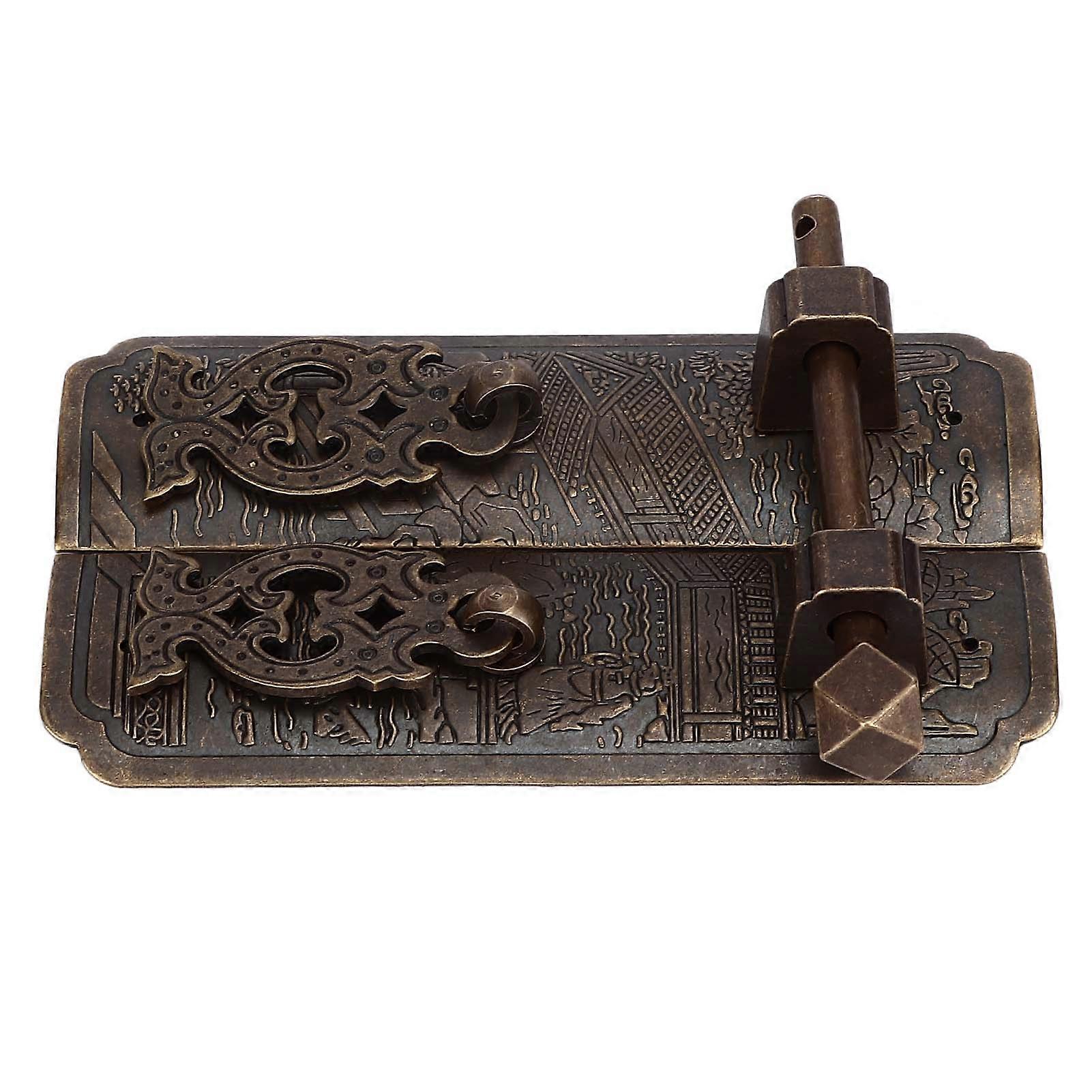 Antique Brass Drawer Pendant Pulls 12x7cm Engraved Handle