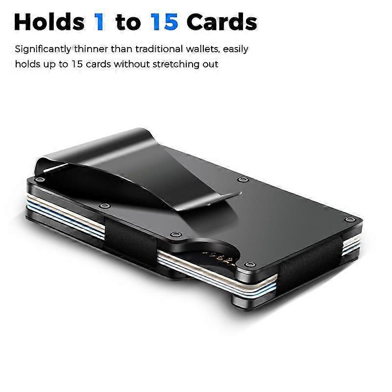 Card Clip,Slim Metal Wallet,RFID Blocking Minimalist Wallet,Front Pocket Wallet for Men And Women