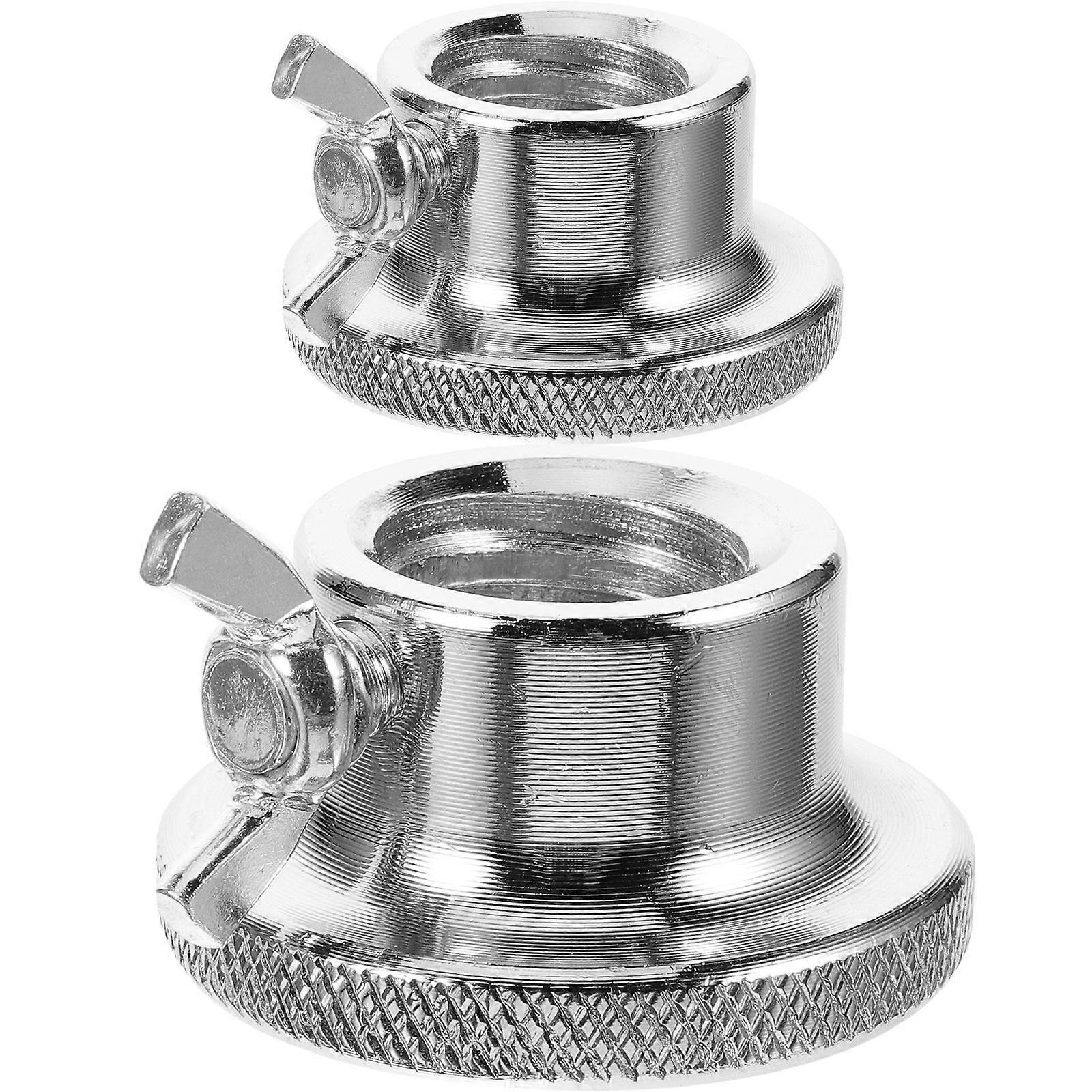 Barbell Nuts 2pcs Durable Double Lock Slip Screw Clamps for Weight Lifting Secure Fit for Dumbbells Barbells Silver Casting Iron Design