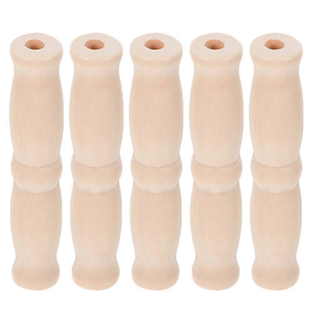 Wooden Bucket Handle Replacement Set – Ergonomic Grips for Carrying Buckets, Baskets & Handbags – 5pcs for Family Outings & Shopping