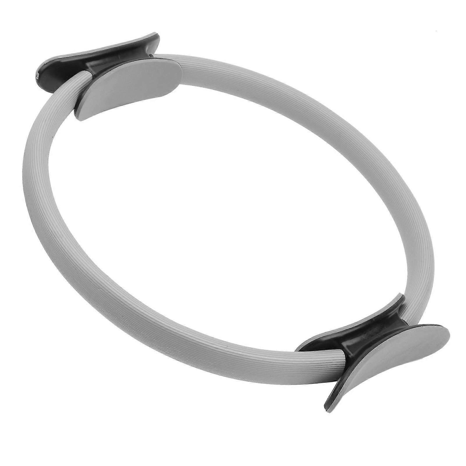 Pilates Ring Magic Fitness Circle Training Device with Double Handle for Toning, Shaping Thighs, Improving Core Strength, 5675 Grey Type Fitness