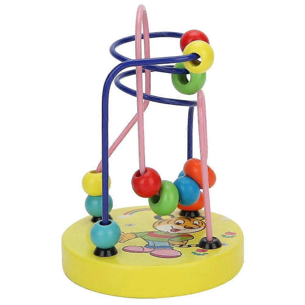 2025最新モデル面白いタイガーパターンラウンドビーズ迷路玩具木製