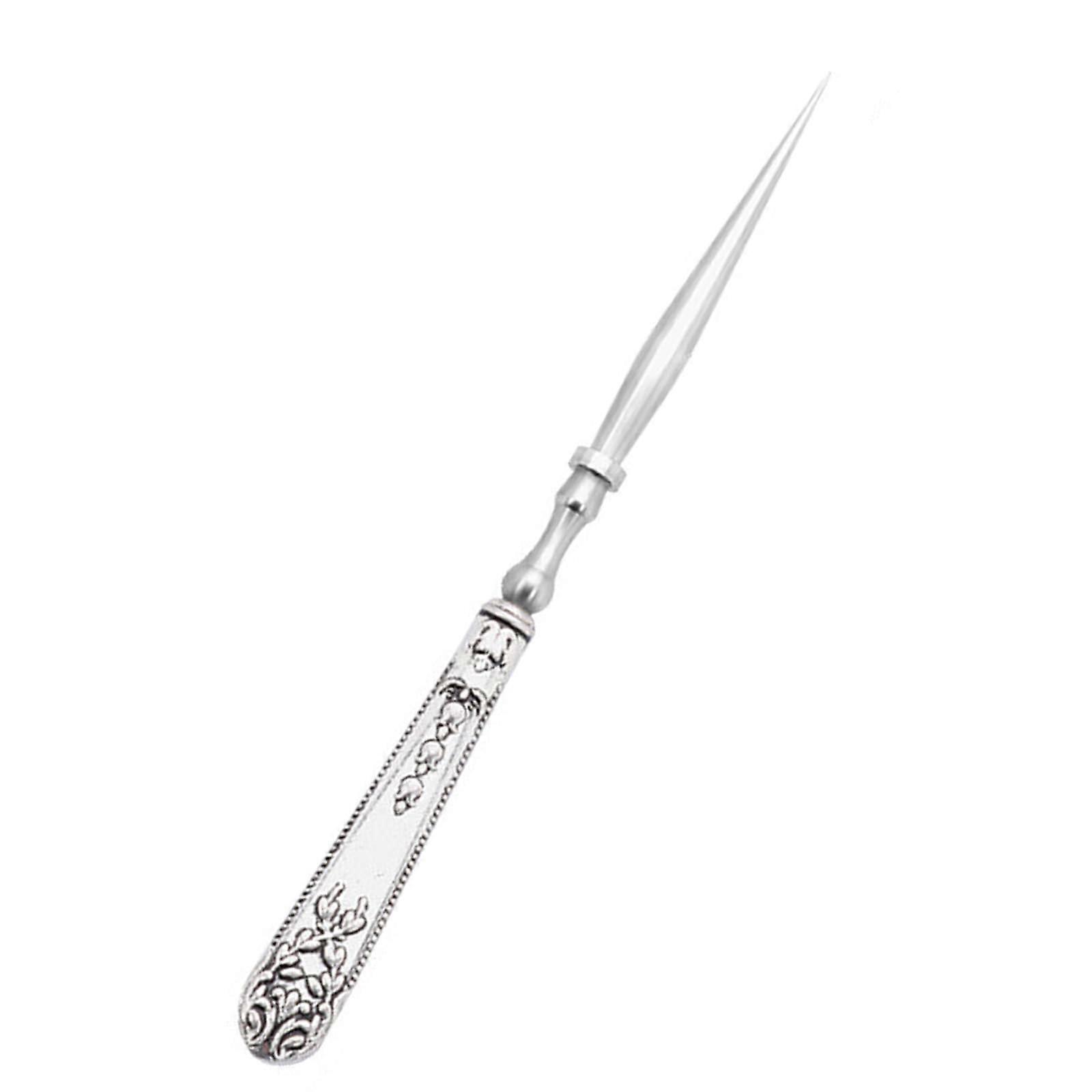 Practical Leather Stitching Awl with European Grip, Silver Color, Ideal for Craft Projects and Stitched Seams