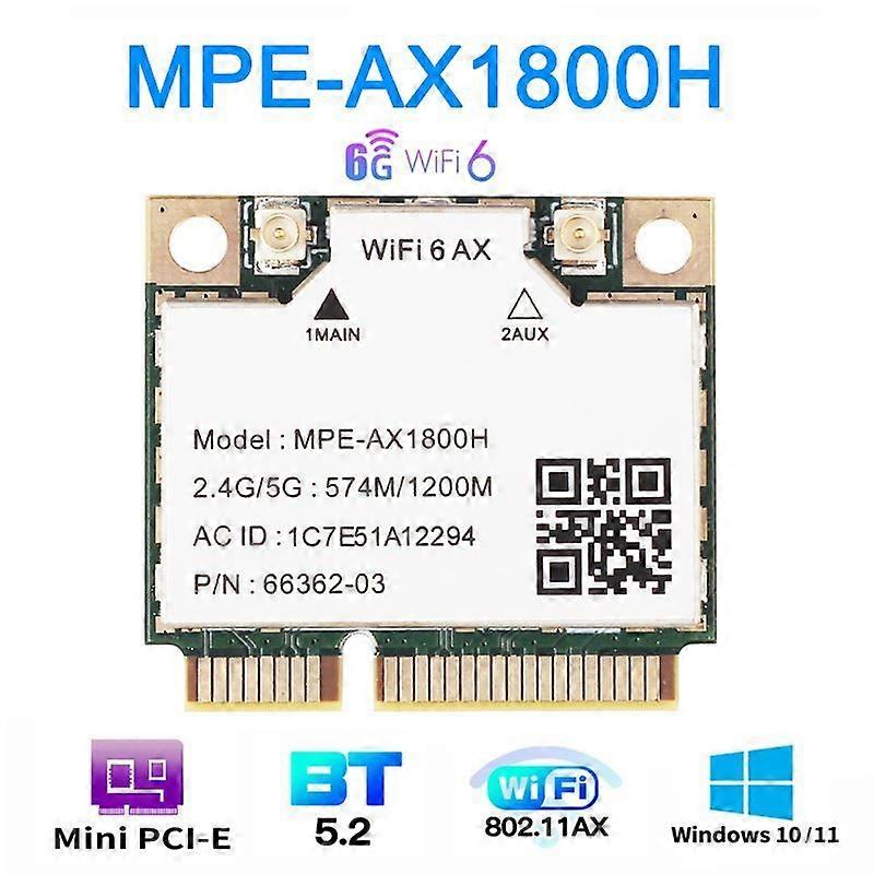 Wifi 6/5/4 Bluetooth Mini PCI-E Wireless Card Network Adapter For Laptop PC