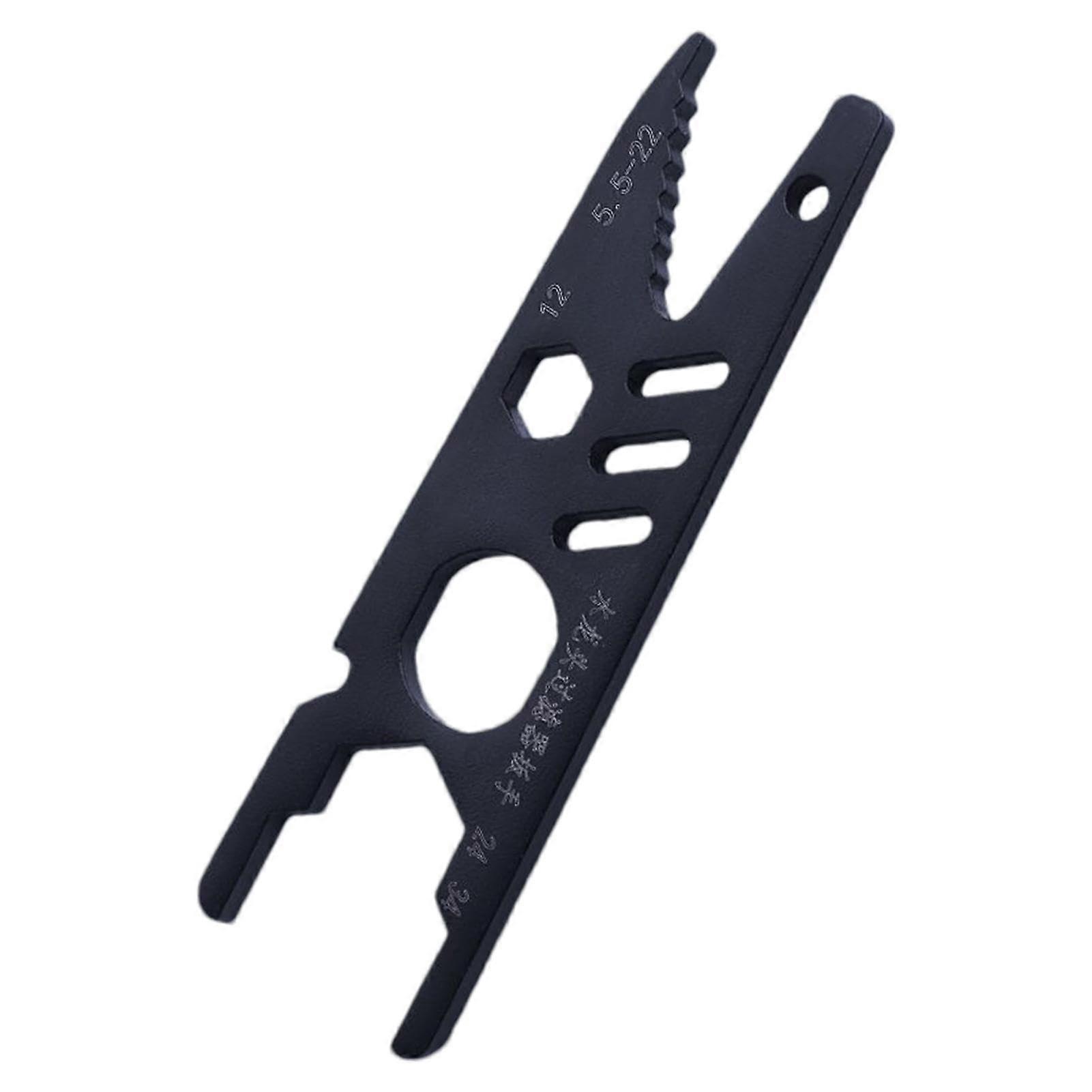 Multifunctional Sink Wrench, Heavy-Duty Adjustable Spanner | Self-Locking Tool for Wheel Nut Removal, Black