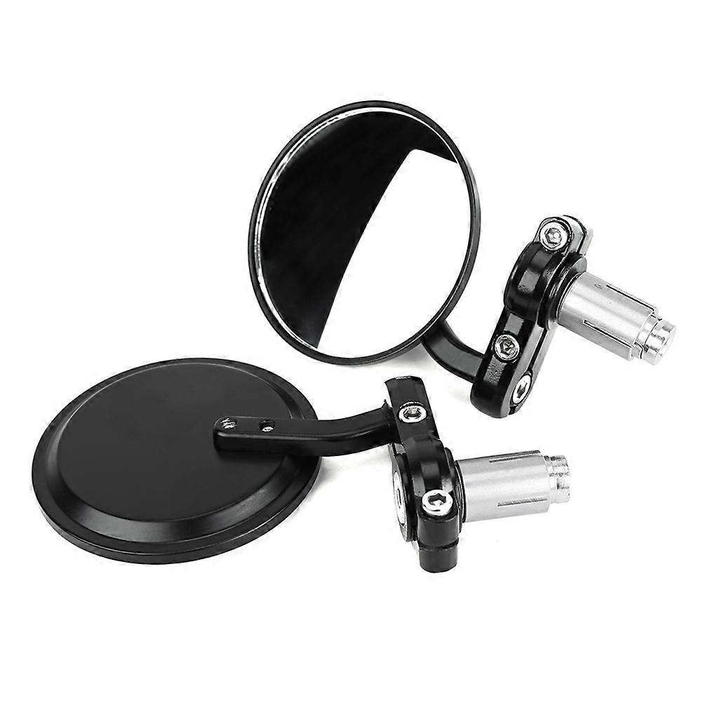 Black Motorcycle Rear View Mirrors – Durable Side Mirrors for Handlebars with Rotating Design for Easy Installation and Maximum Visibility and Safety