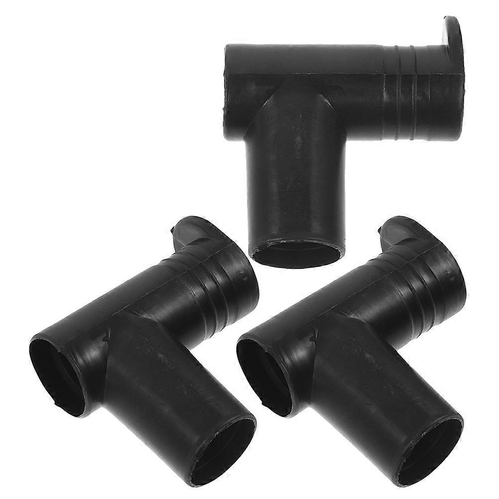 3pcs Right Angle Plastic End Caps for Single/Double Pole Racks – Easy Install Laundry Room Organization