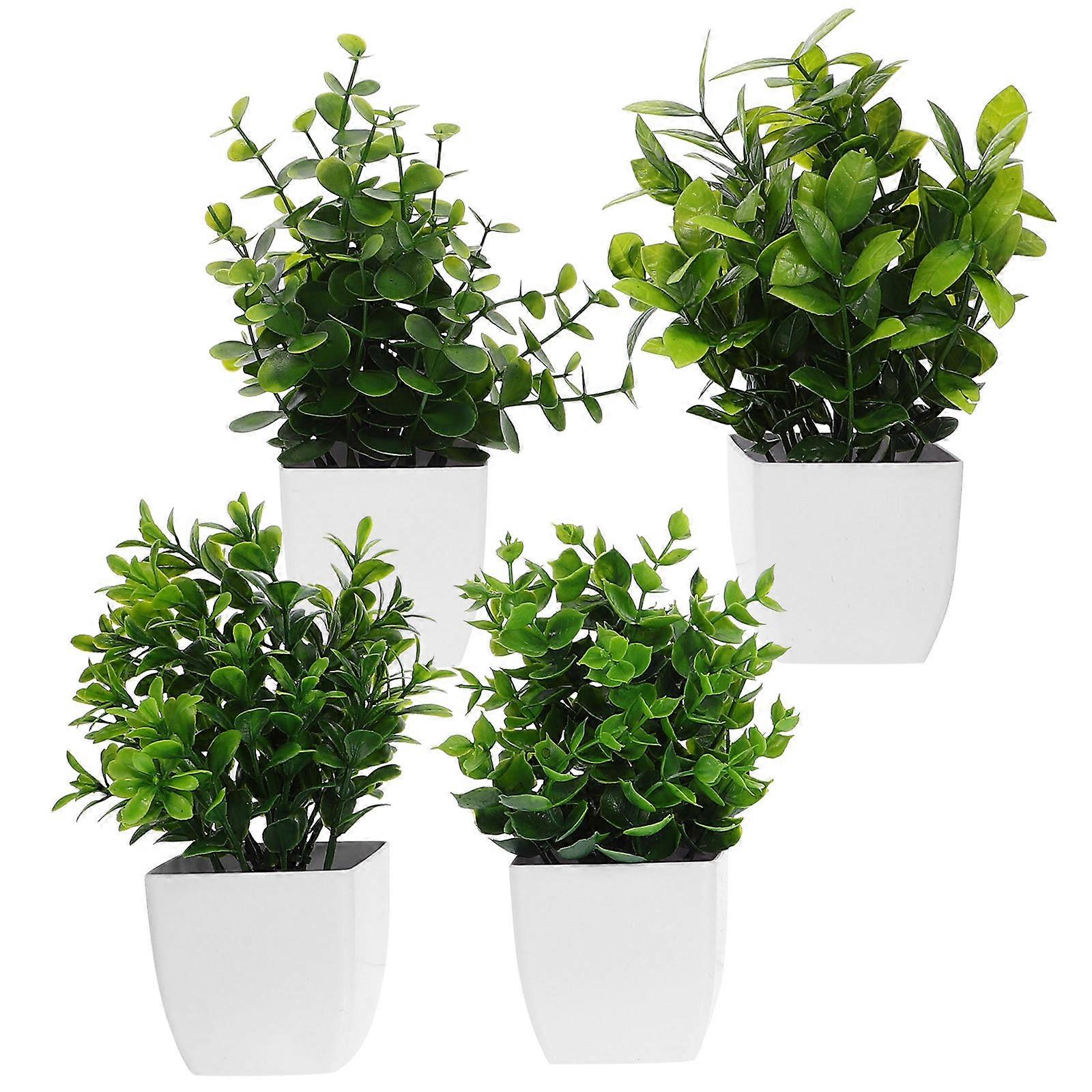 Fake Little Plants Artificial Potted Plants For Table Home Fake Bonsai Office Decor