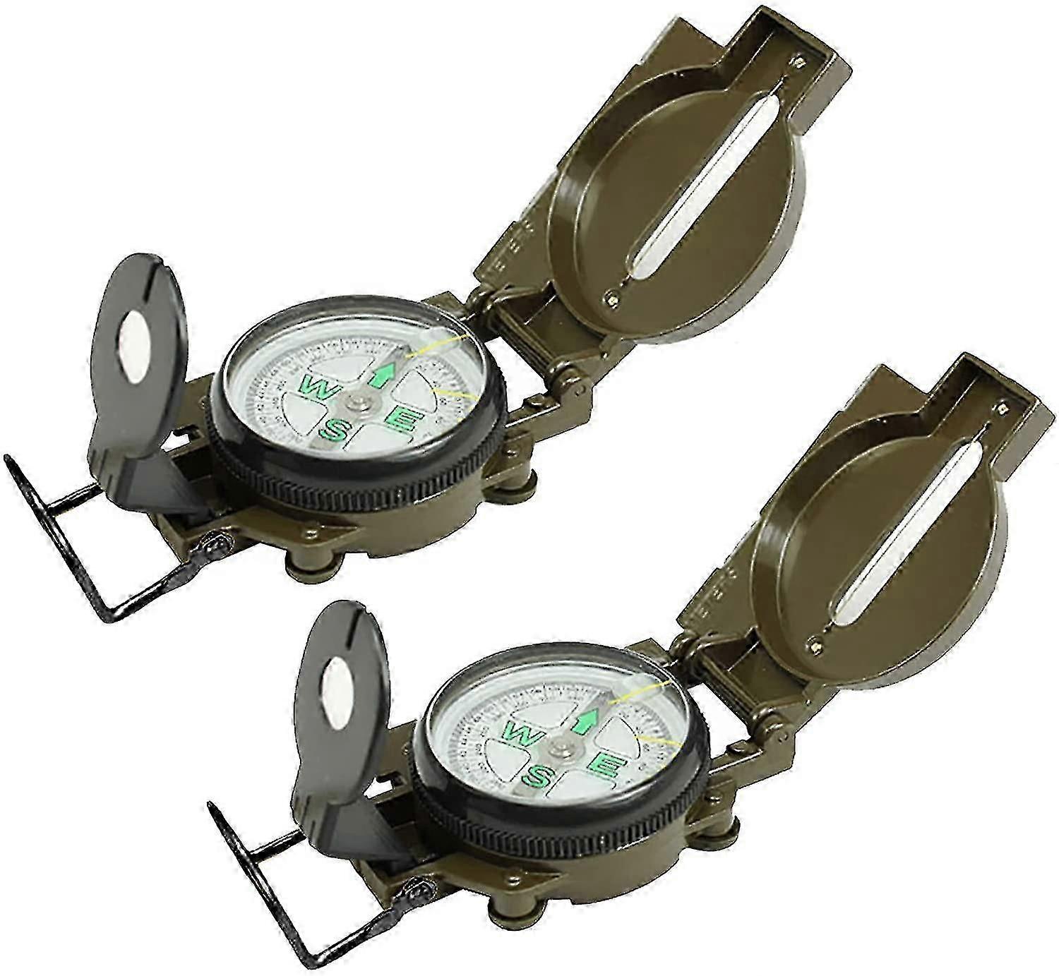 Handheld Waterproof Multifunction Compass For Mountaineering, Camping - Green