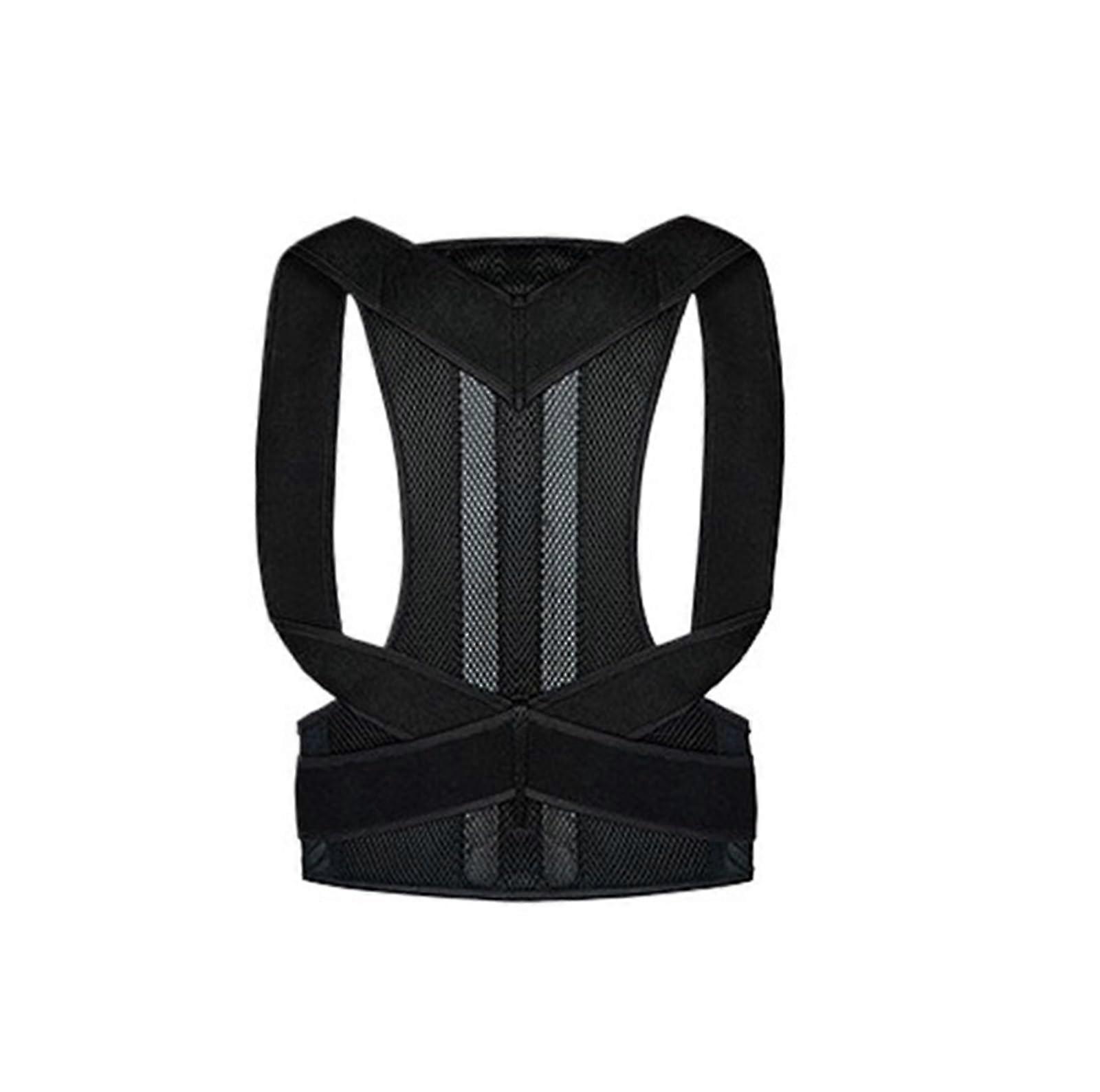 GrtelWorkout, adjustable back support, posture correction, Unisex, breathable, full back support belt, Black 5XL