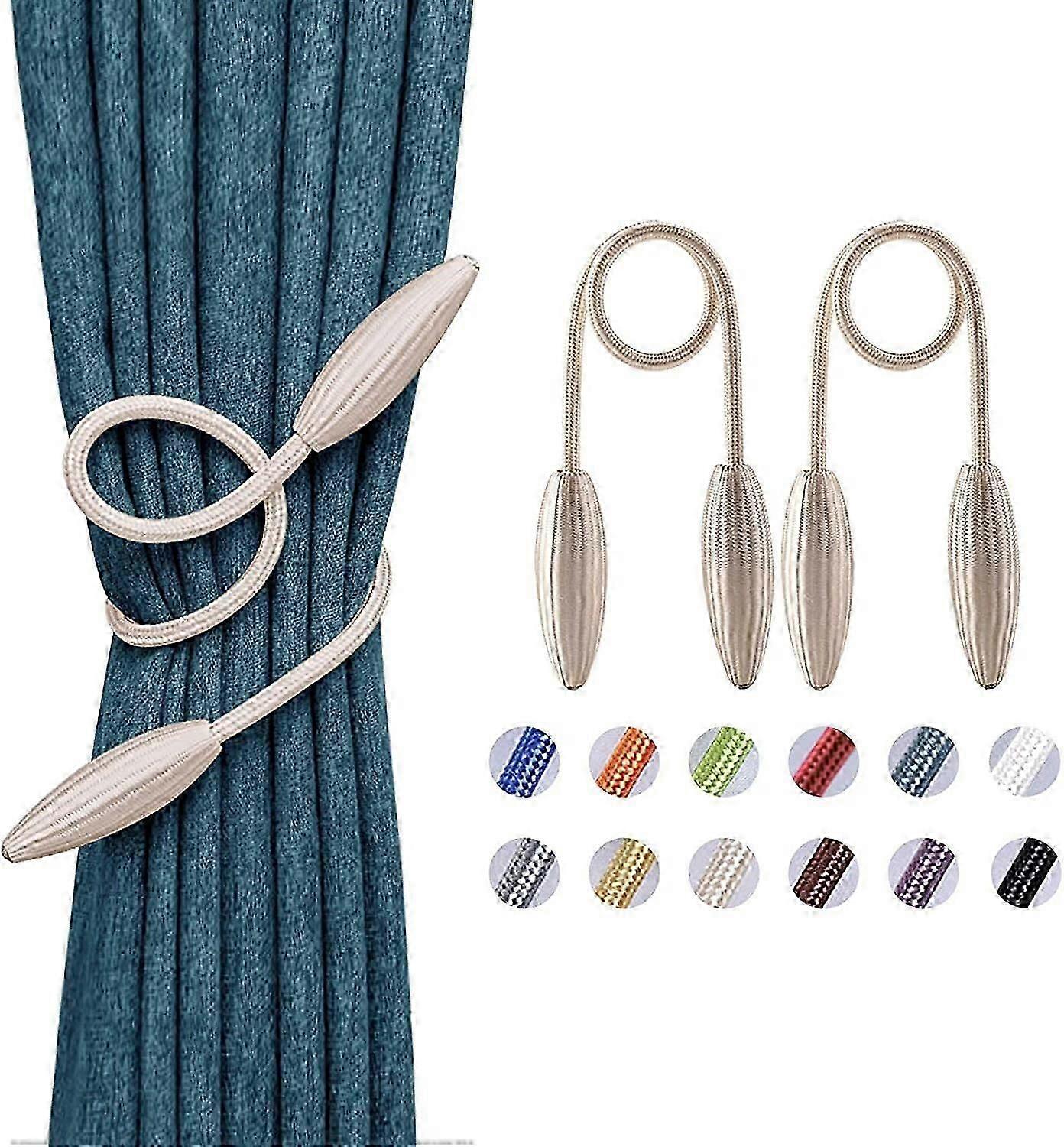Twist Curtain Tie Backs Creative Decorative Drape Tie Backs European Style Random Modeling Curtain Holdbacks for Home Office Window (Color : Creamy wh