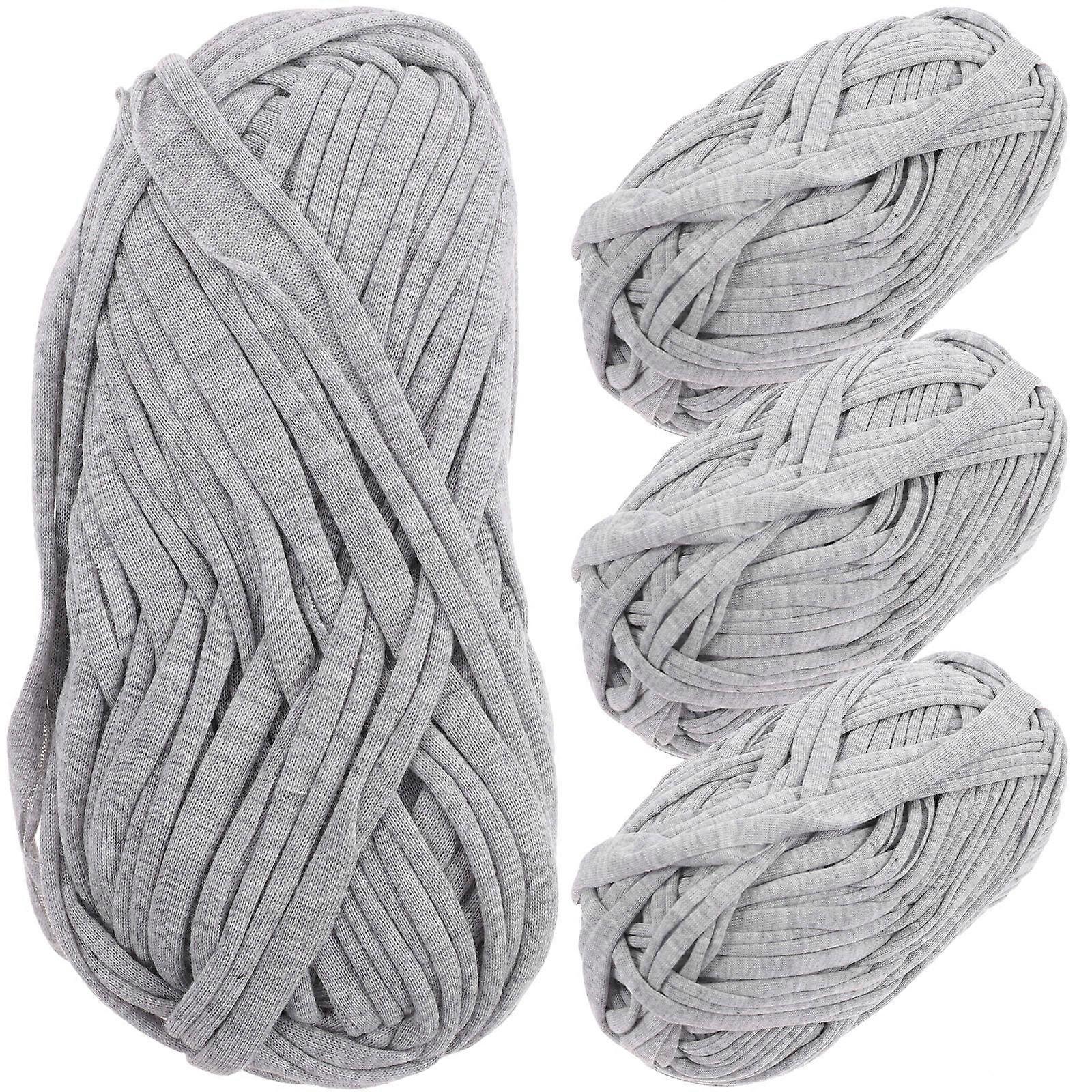 Thick Yarn For Crochet Braided Yarns Blanket Diy Projects Polyester 4 Rolls