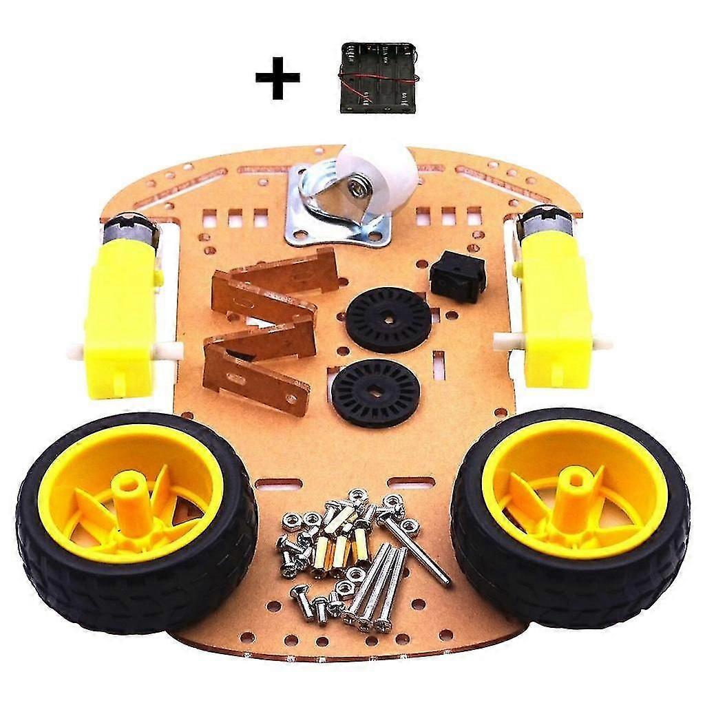 2WD Smart Robot Car Chassis Kit with Speed Encoder Battery Box for
