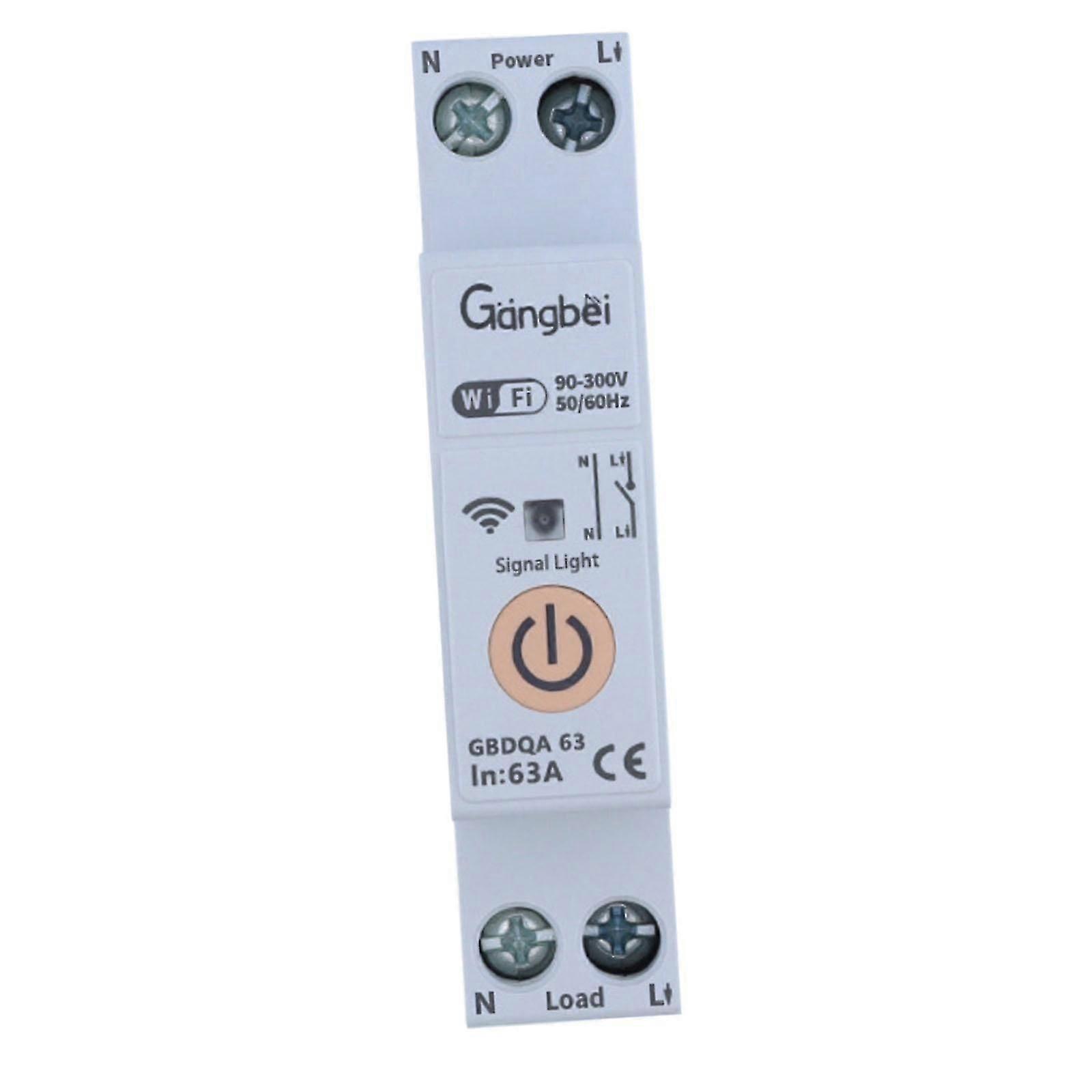 Smart WiFi Switch Home Circuit Breaker 63A High Temperature Resistance Timer