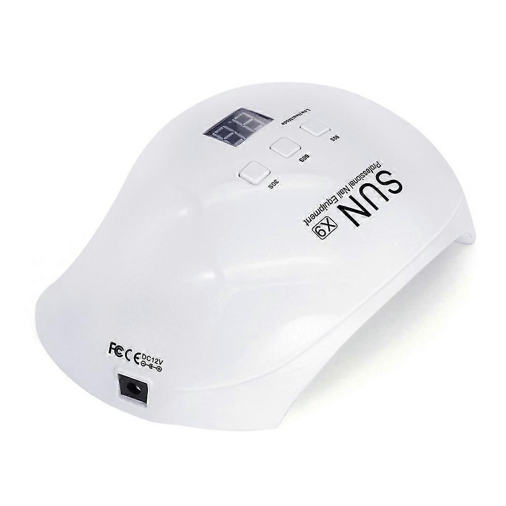 Pink LED nail lamp with automatic start, LCD display and 30, 60, 99 seconds timer