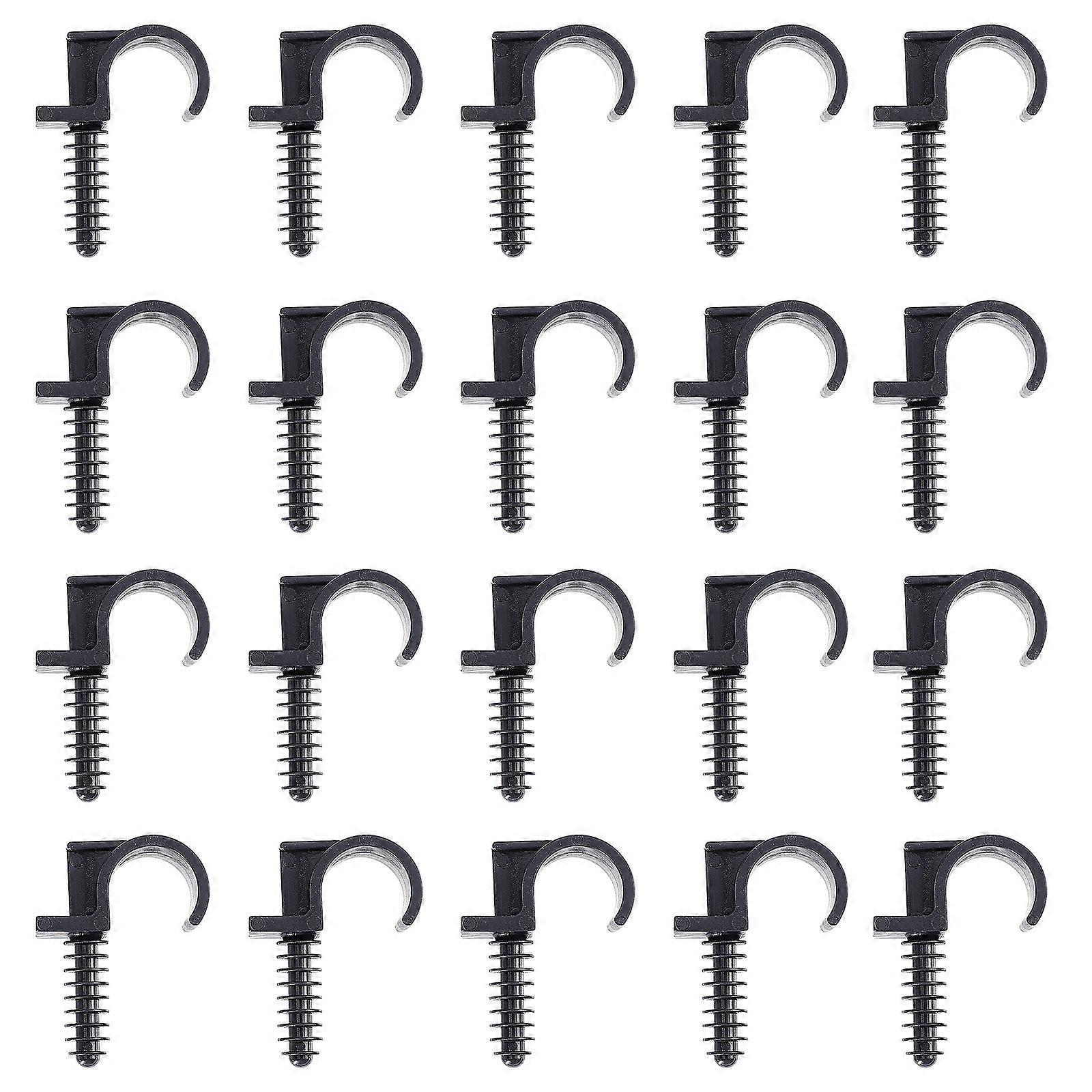 Pipe Holder Clip Plastic Fixing Clamp Maintenance Workers 5x4cm Black Pipe Fixing 100Pcs