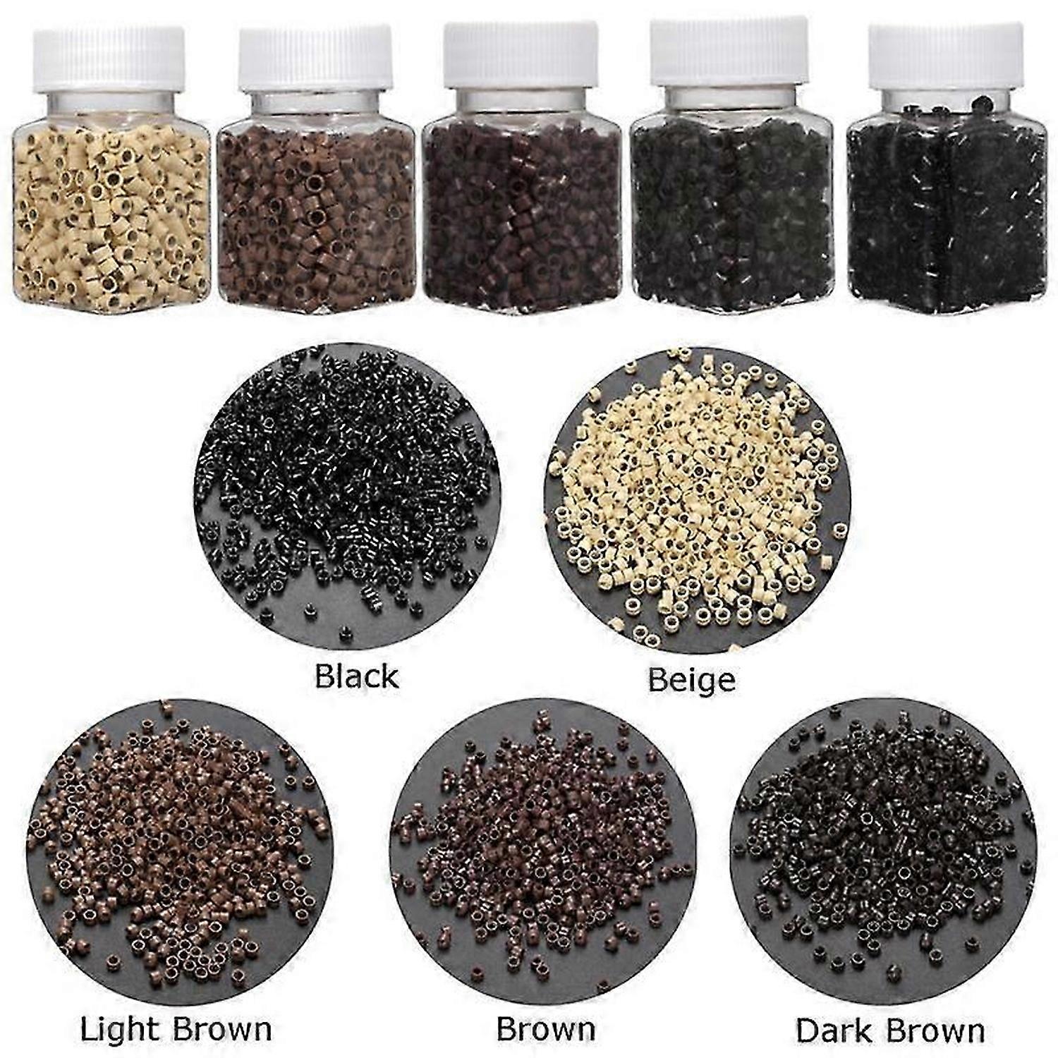 Nano Beads Micro Rings Silicone Lined 3MM Hair Extensions 500pcs Puller Tool