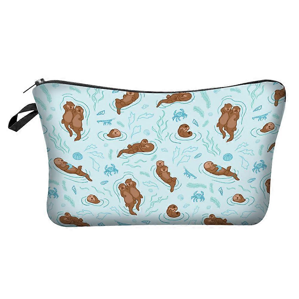 Pouch For Makeup Toiletry Bag Assorted Color 21.00X13.50X1.00CM Convenient for Placing and Taking Out Items 1Pack