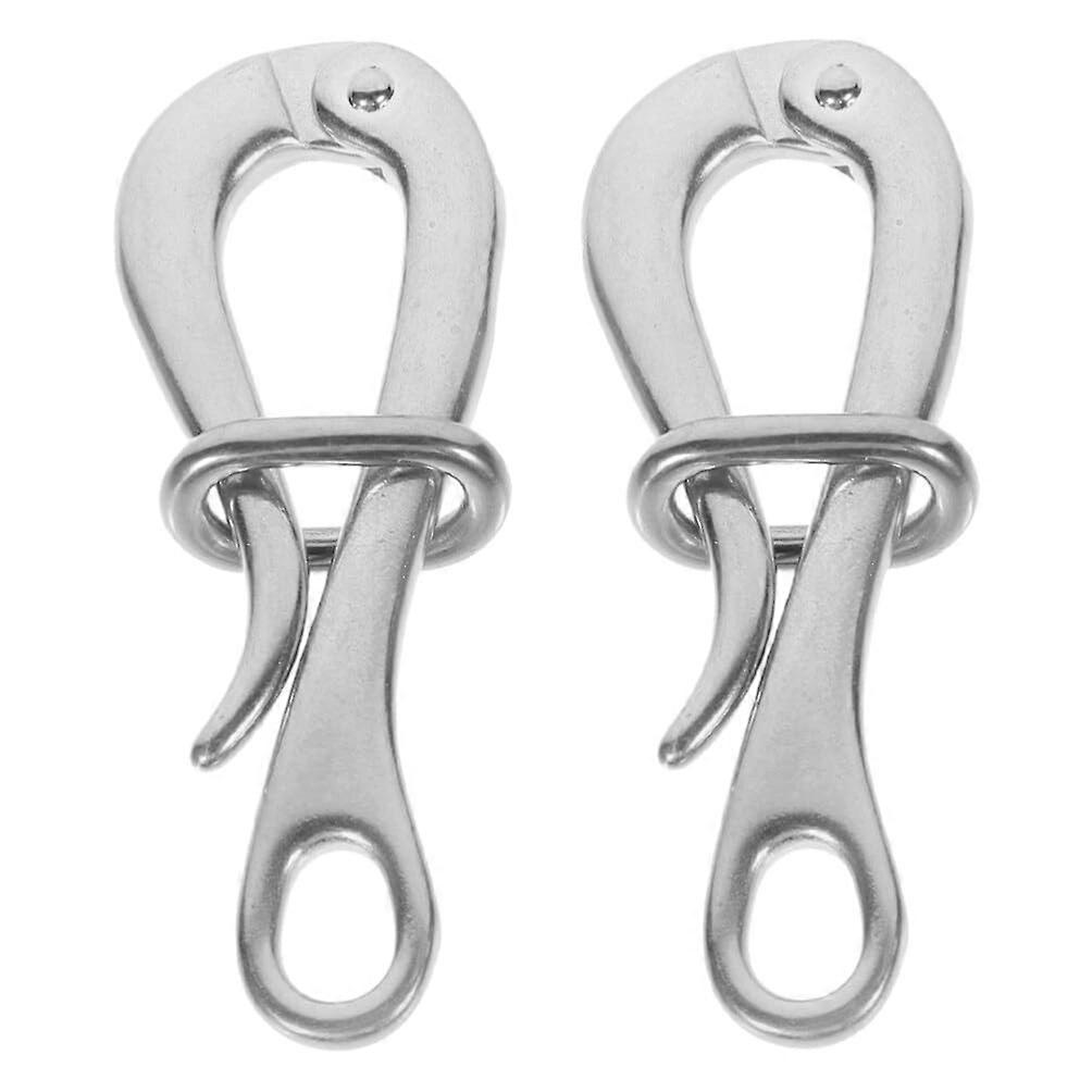Pack of 2 Quick Release Hooks, Stainless Steel Boat Hook, Practical Life Raft Hook, Sturdy Life Boat Hook