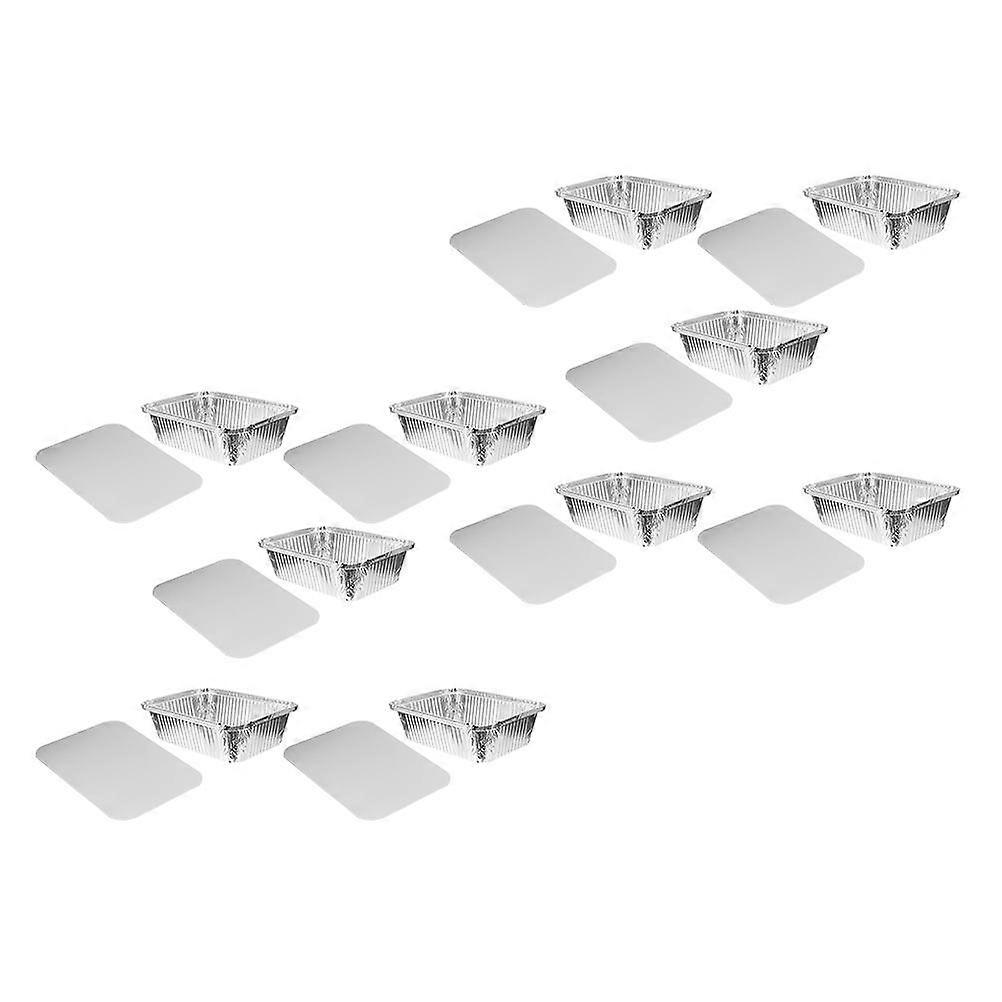 Aluminum Foil Food Container for Storage Use Sturdy High Temperature Resistant Perfect for BBQ Picnic 30pcs