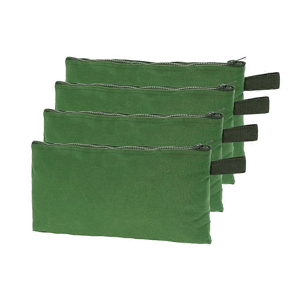 Multipurpose Zipper Small Tool Bag Canvas Tool Bag Daily Use Green 30X20cm