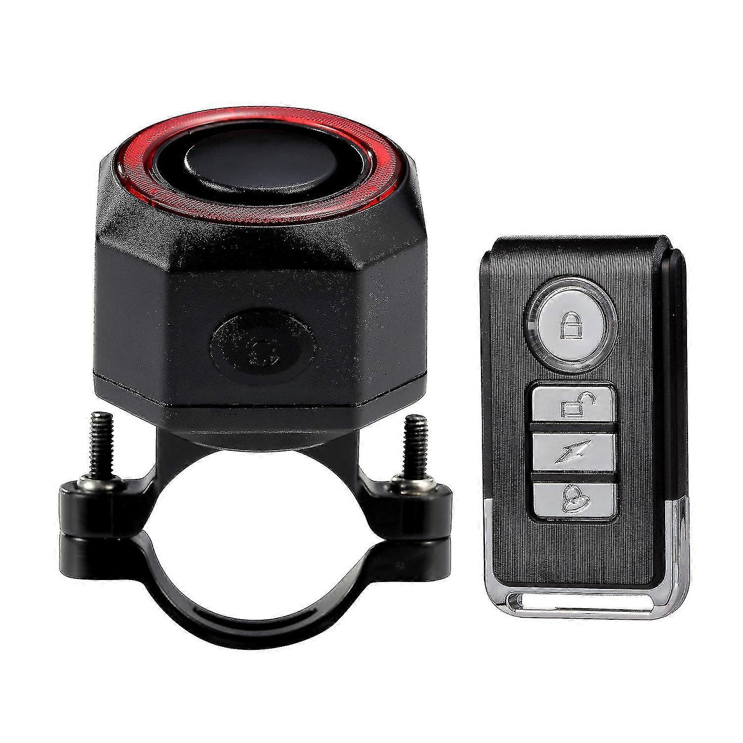 Rechargeable USB C Auto On/Off Brake Light with Remote Waterproof Bicycle Alarm and Tail Light