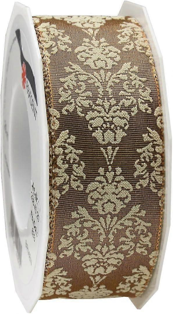 Wired & Printed Ribbon 40 mm Width, 44 m Length.Macciato