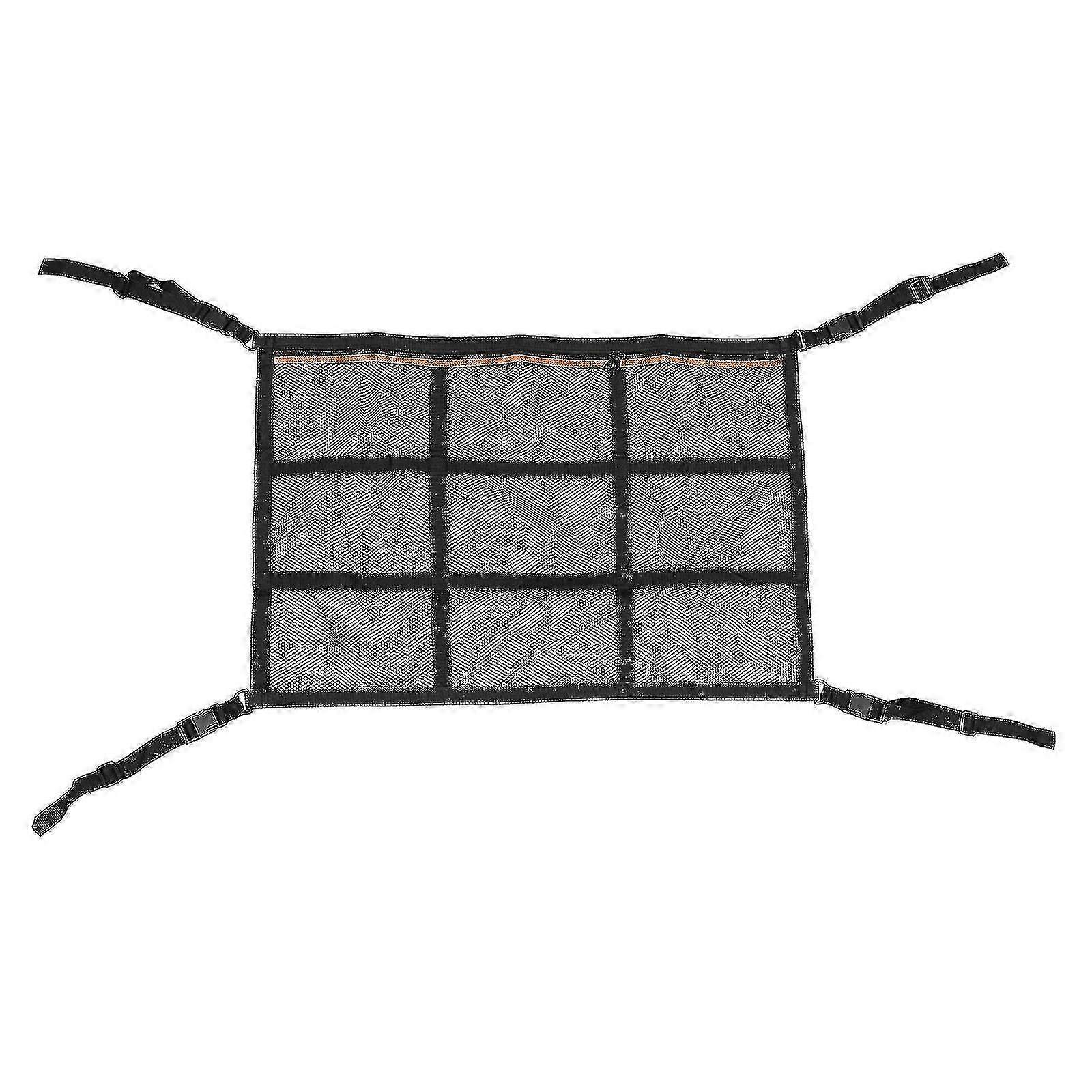 1pc Practical Storage Mesh Pocket for Car Ceiling, Folding Zipper Design