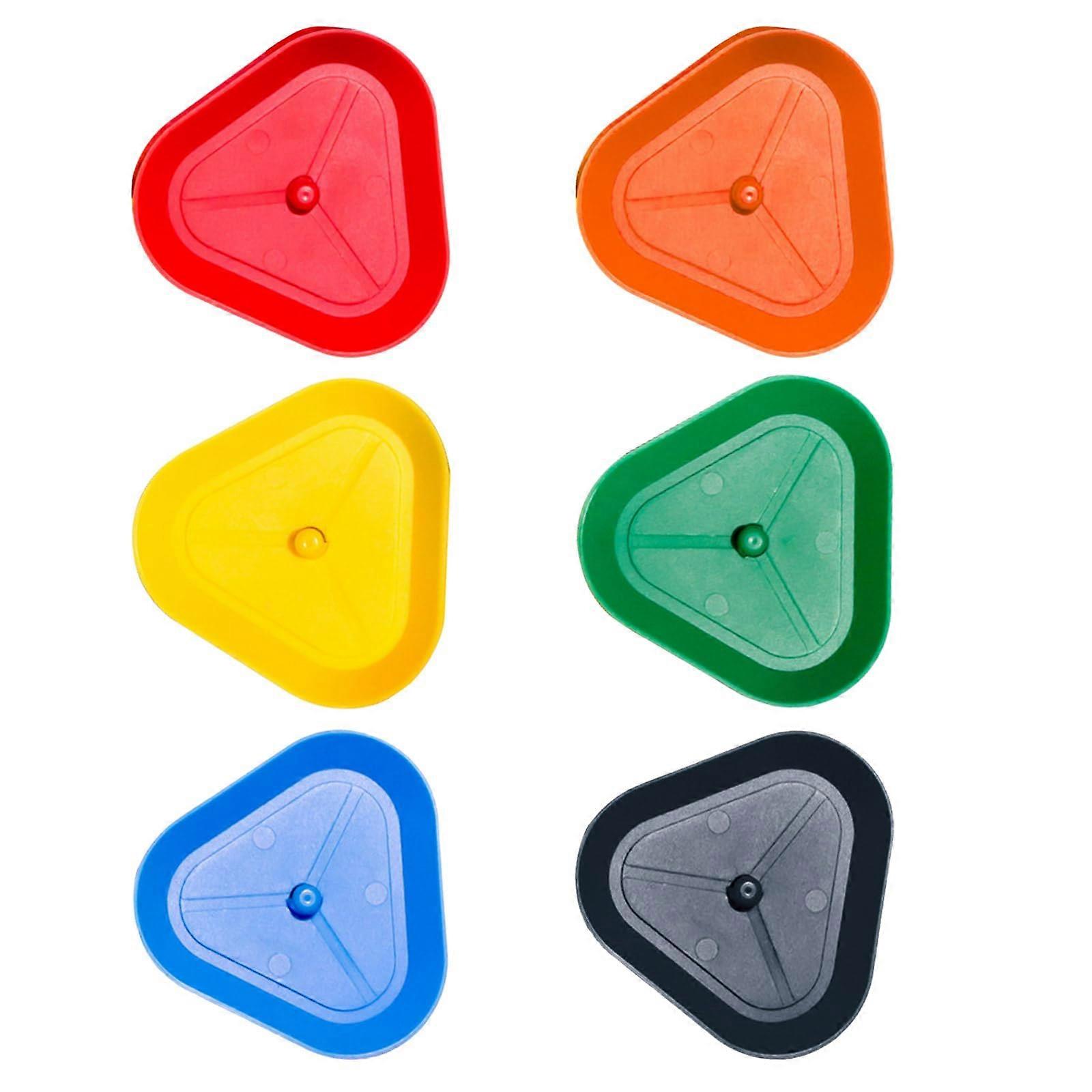 Pack of 6 Triangular Plastic Playing Card Holders for Kids and Adults, Durable and Lightweight, Color 1