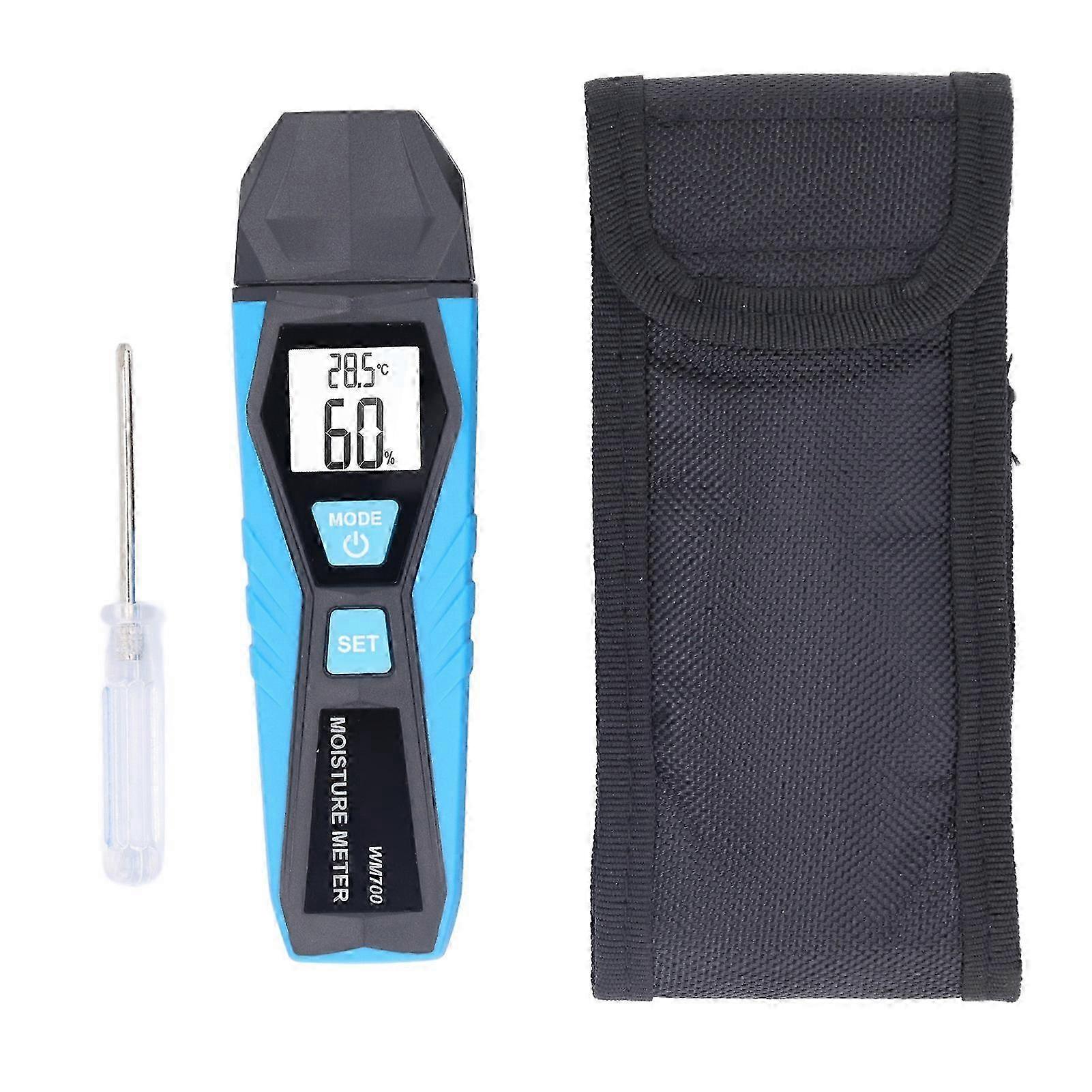 Handheld Digital Moisture Tester with LCD for Wood, Concrete, Lime, Mortar, and Brick Humidity Detection