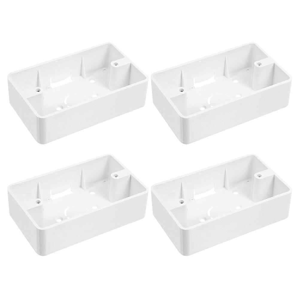 Weatherproof Mount Plug And Receptacle Protector Electrical Installation 4Pcs ABS Material Rectangular Shape Home Improvement